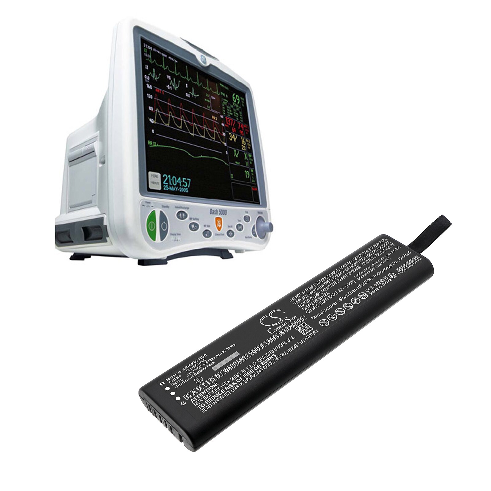 Batteri till Medicinsk för GE B20 Healthcare, B30 Healthcare, B40 Healthcare m.fl.