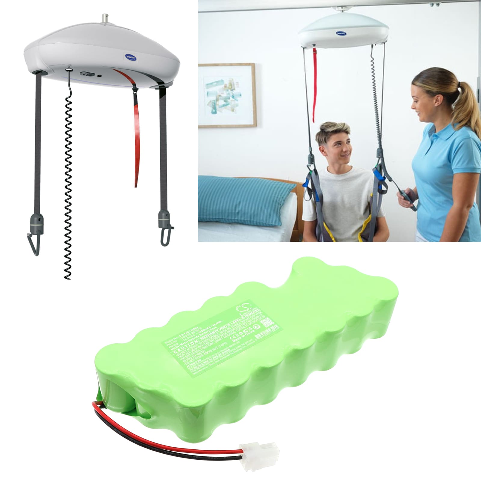 Batteri till Medicinsk för Invacare lifter Robin type 1493139