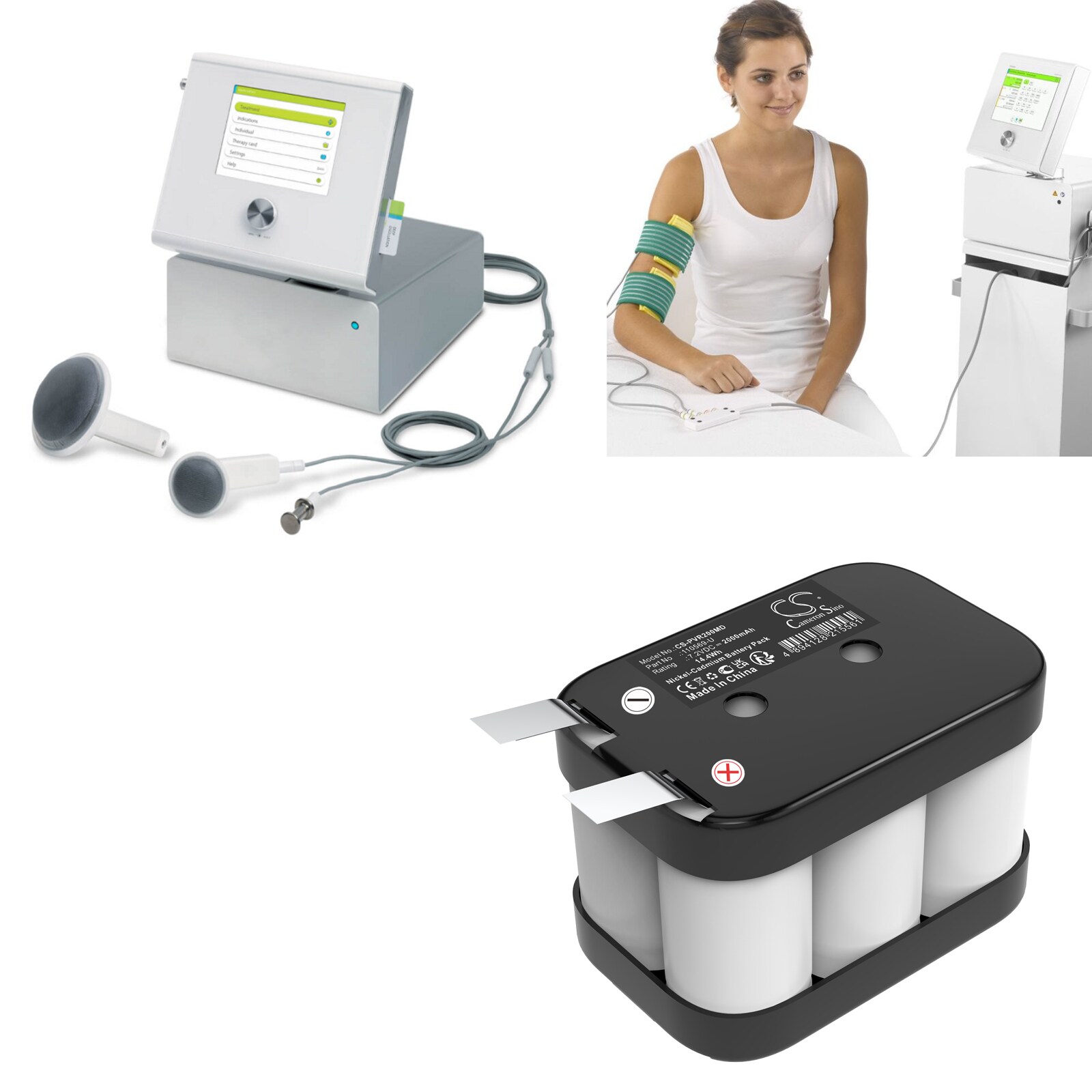 Batteri till Medicinsk för Physiomed Hivamat 200, Hivamat 200 Muscle Stimulator