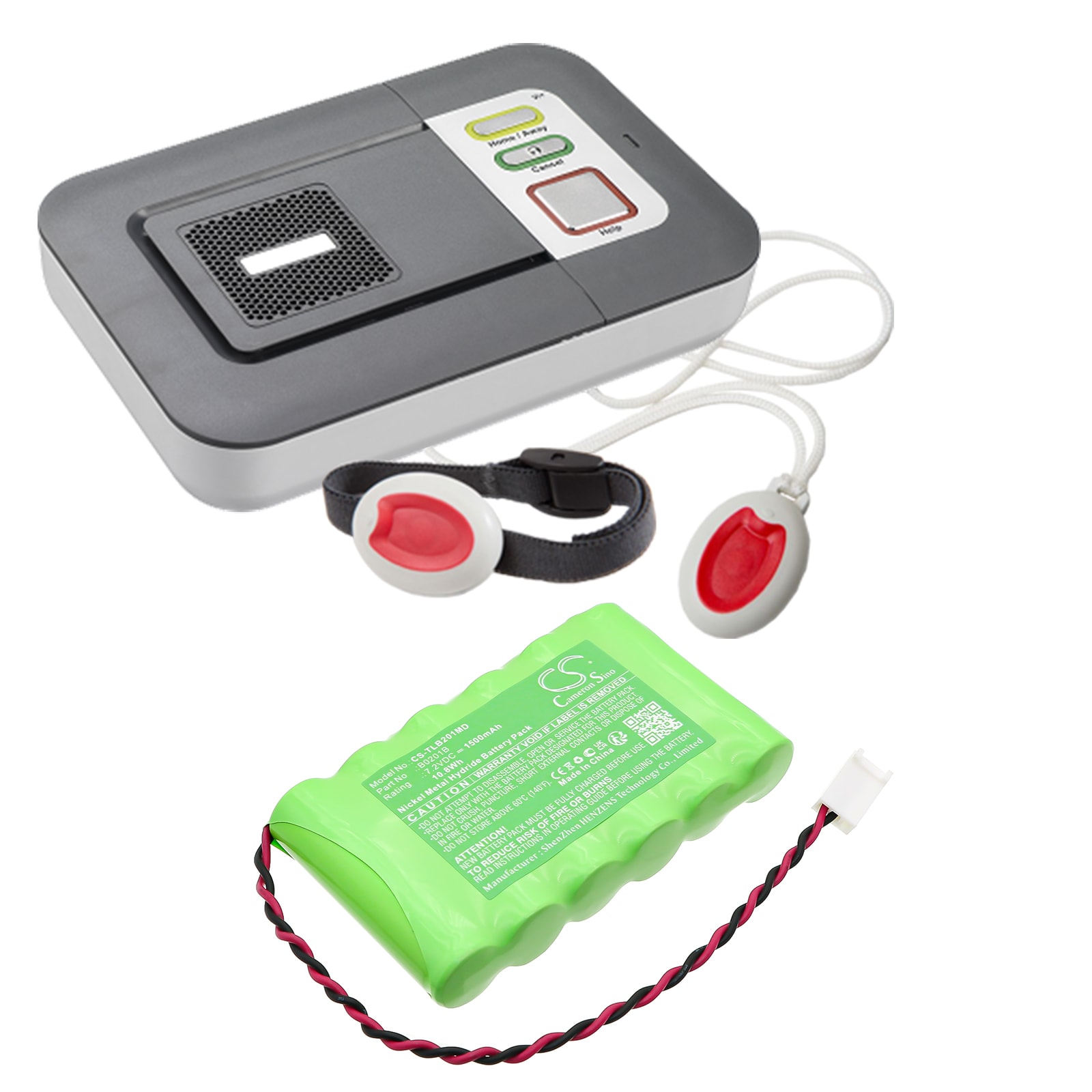Batteri till Medicinsk för Tunstall Lifeline Vi, Lifeline Vi+