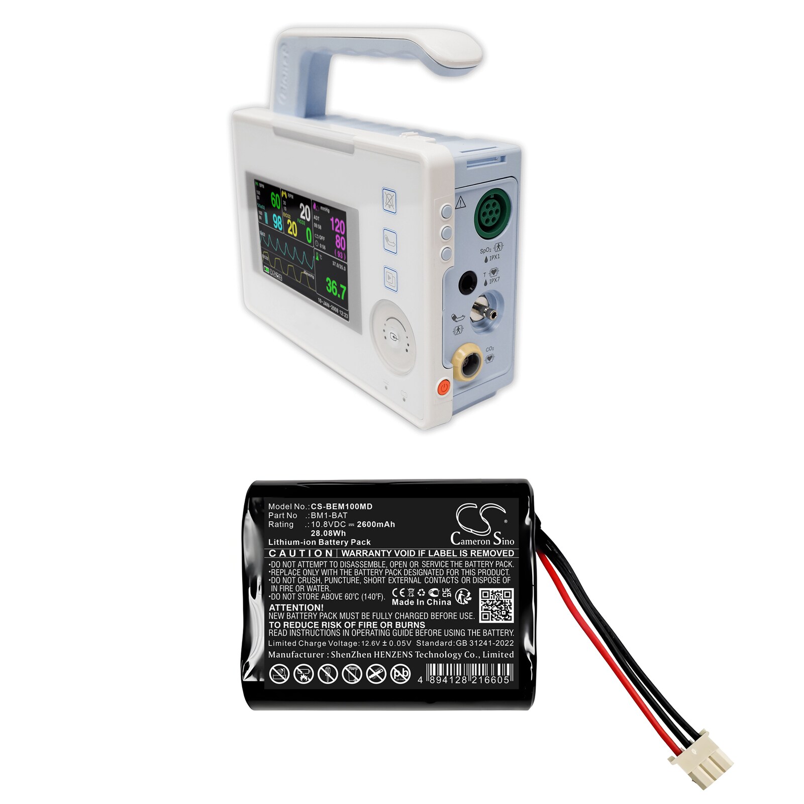 Batteri till Medicinsk för Bionet BM1 Vet