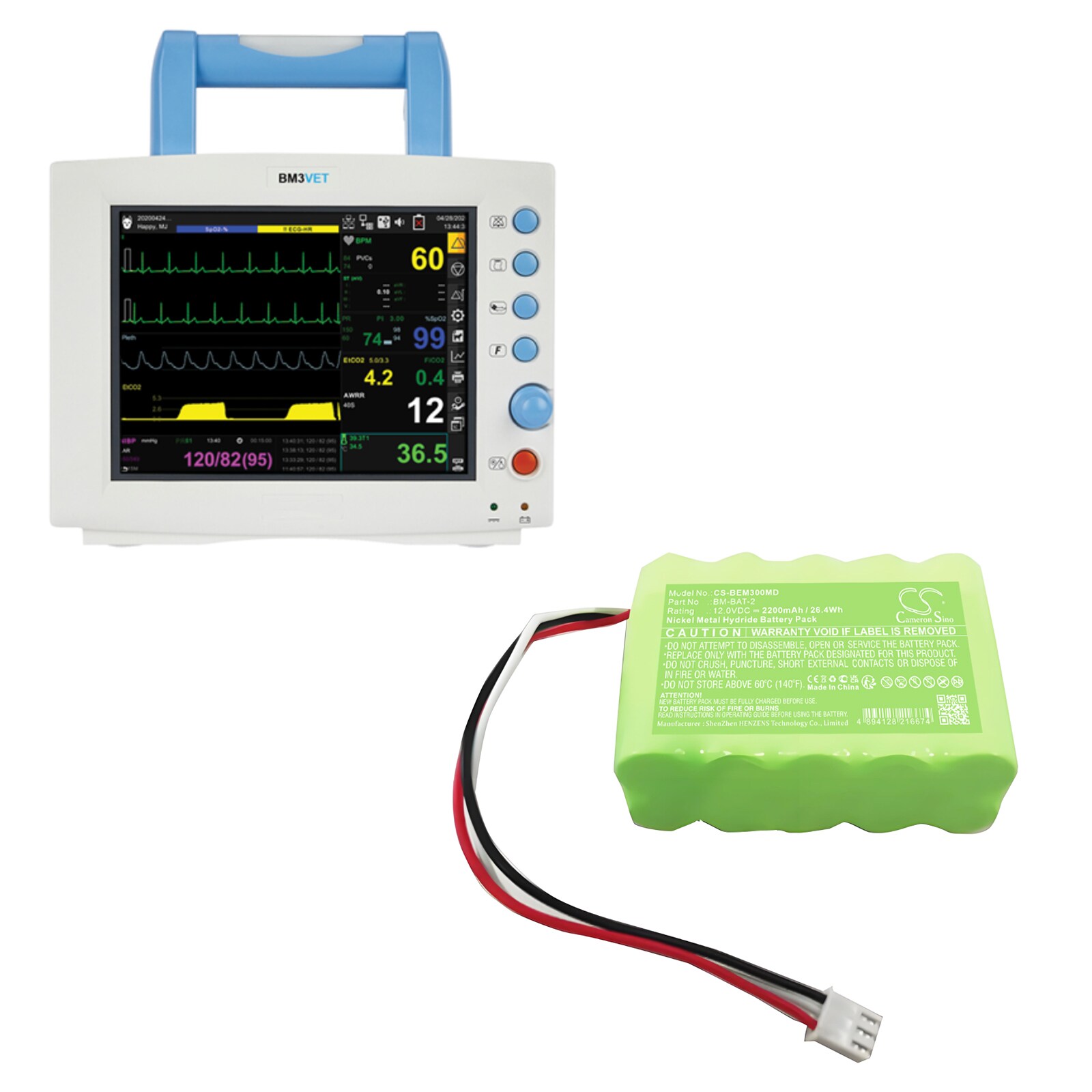 Batteri till Medicinsk för Bionet BM3, BM3 Vet, BM3 Vet Plus m.fl.