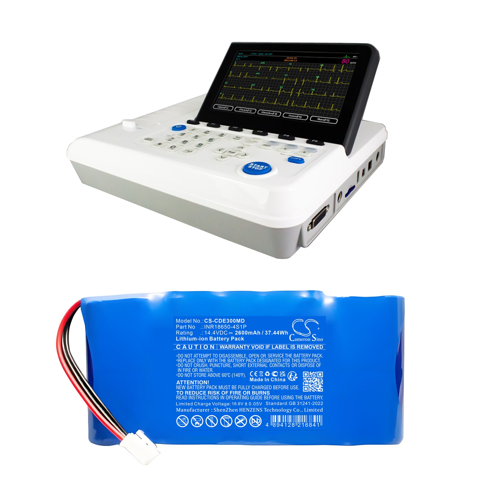 Batteri till Medicinsk för Cardio E3