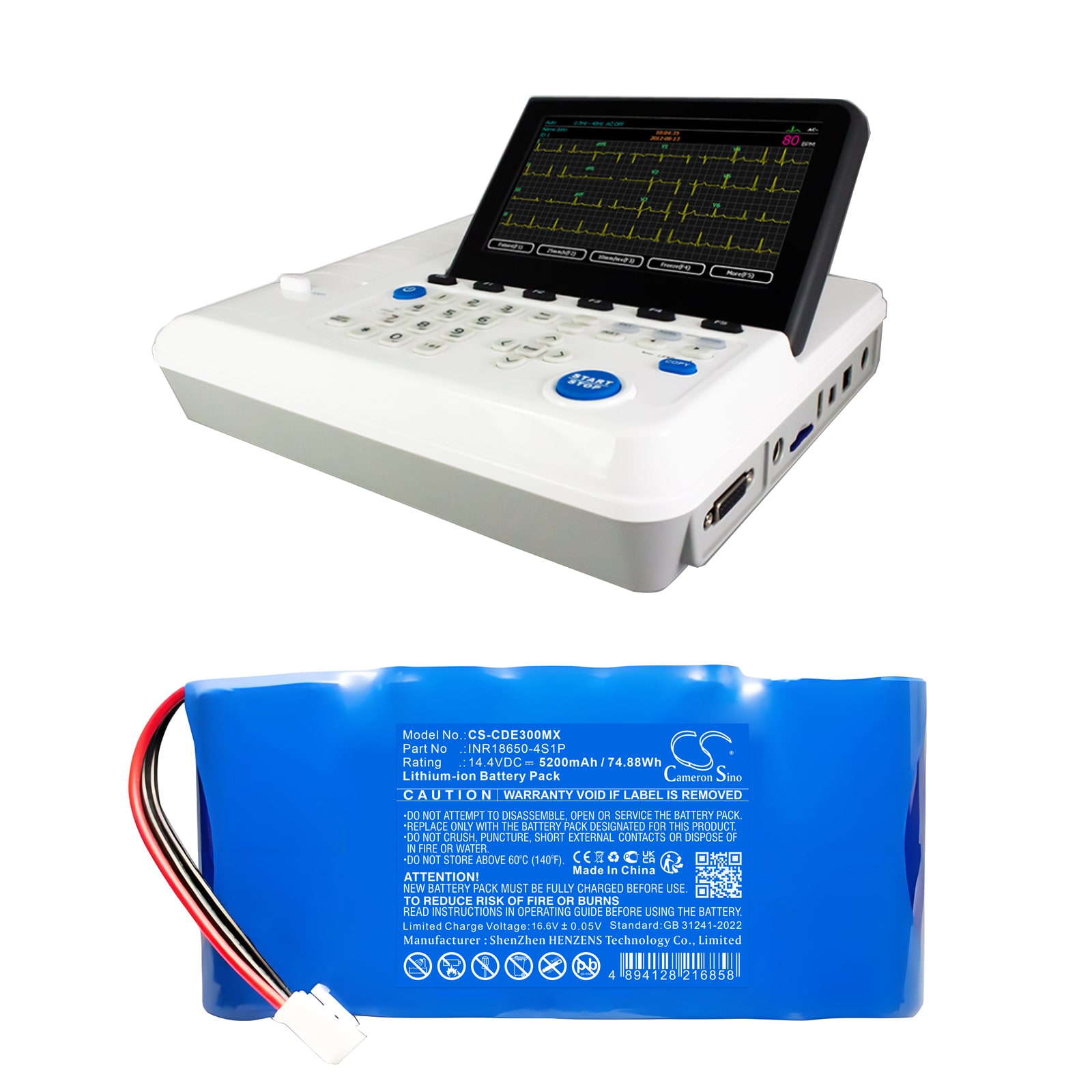 Batteri till Medicinsk för Cardio E3