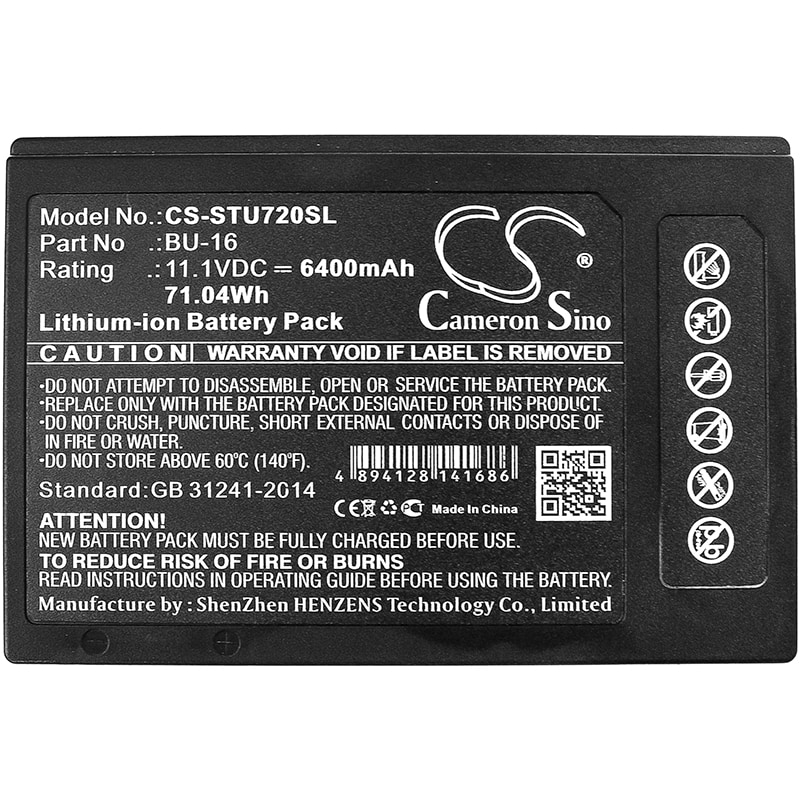 Batteri till Utrustning, undersökning, test för Sumitomo TYPE-72, TYPE-82, TYPE-Q102