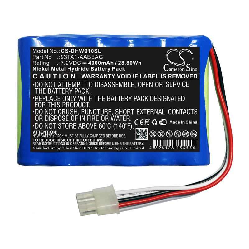Batteri till Utrustning, undersökning, test för Endress+Hauser Prosonic Flow 91W m.fl.