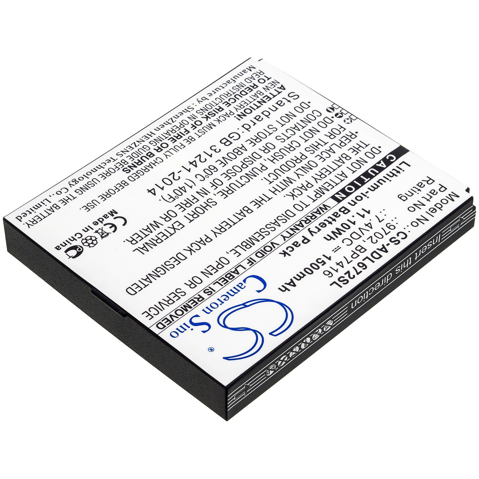 Batteri till Utrustning, undersökning, test för Additel 672, ADT 672