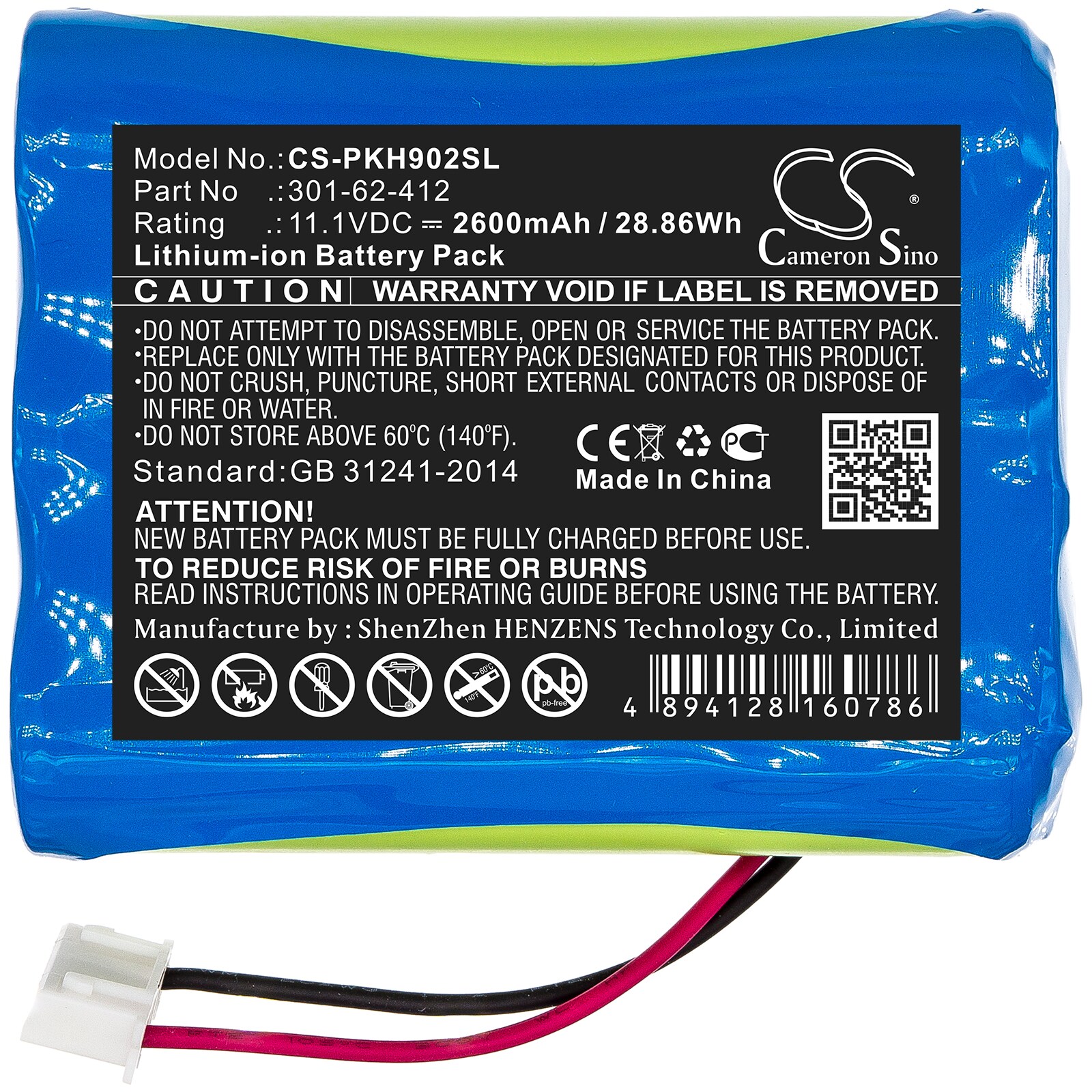 Batteri till Utrustning, undersökning, test för Peaktech P 9020, P9021, P9020A