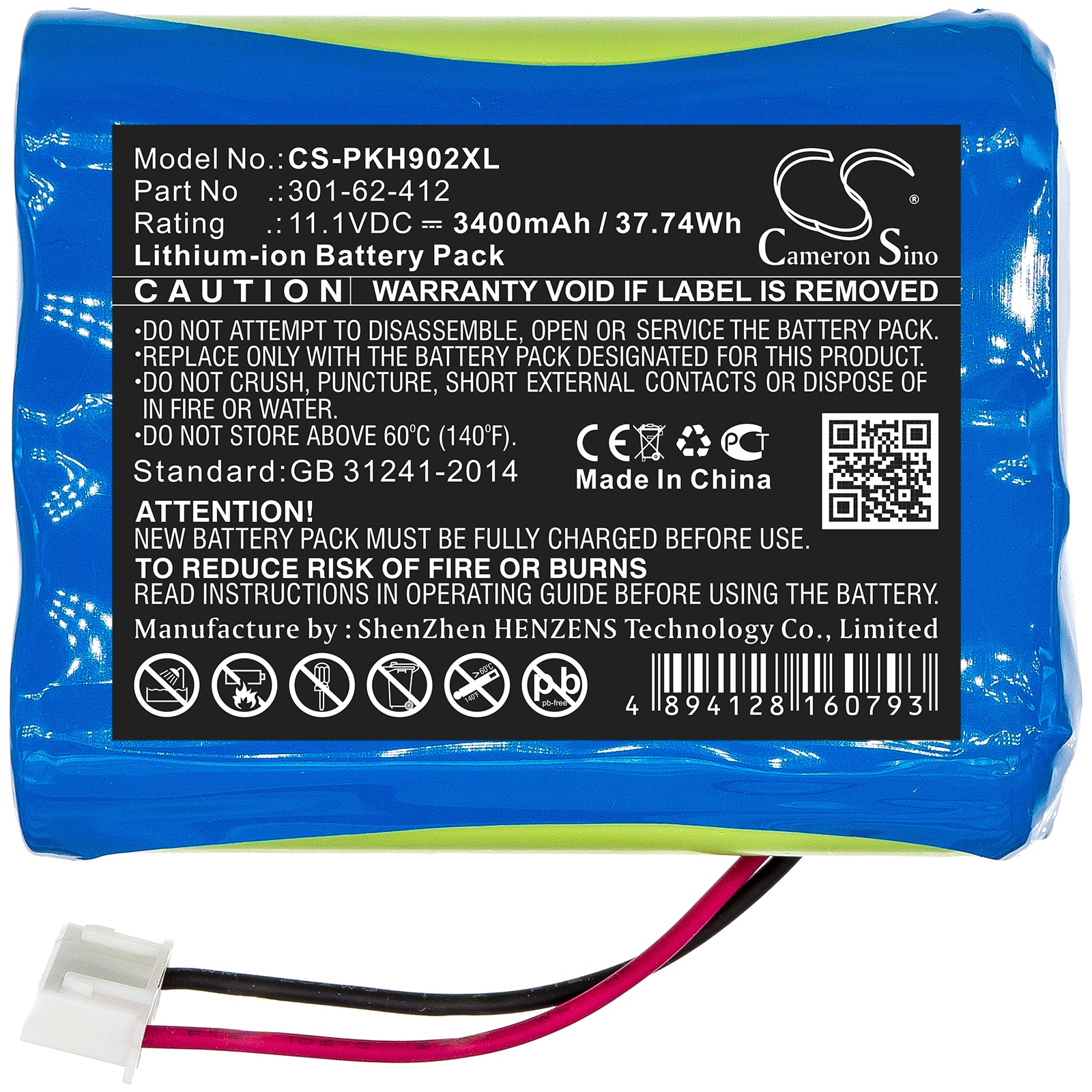 Batteri till Utrustning, undersökning, test för Peaktech P 9020, P9021, P9020A