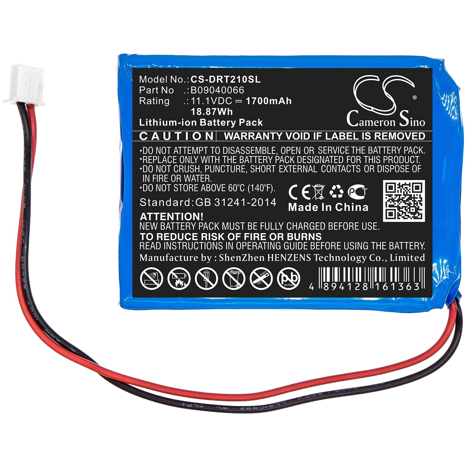 Batteri till Utrustning, undersökning, test för Deviser DS2100A, DS2100B, DS2100Q m.fl.
