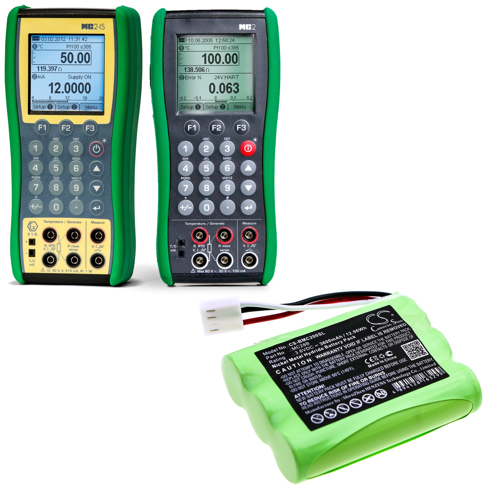 Batteri till Utrustning, undersökning, test för Beamex MC2-TE, MC2-PE, MC2-MF m.fl.