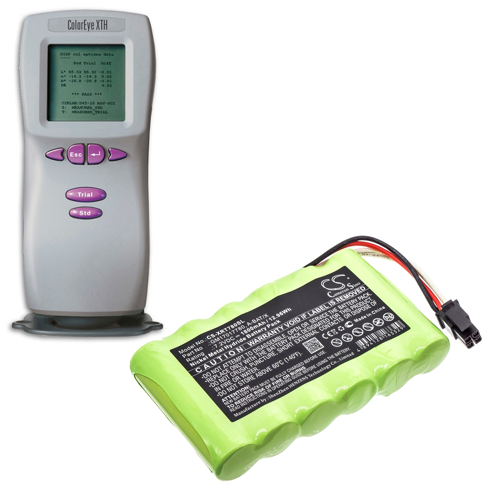 Batteri till Utrustning, undersökning, test för X-Rite Coloreye XTH