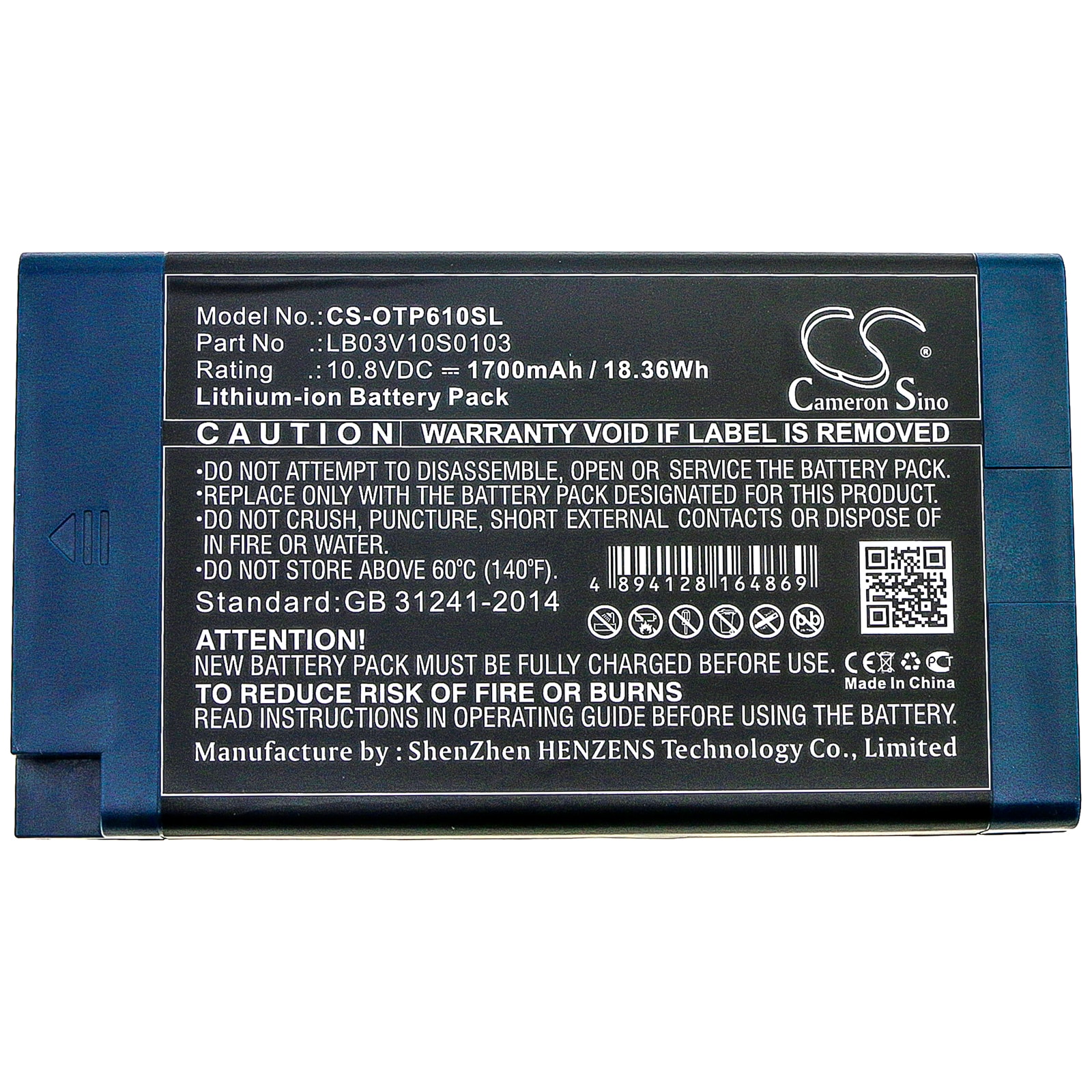 Batteri till Utrustning, undersökning, test för OPWILL OTP6123, OTP6103, OPT6123L m.fl.