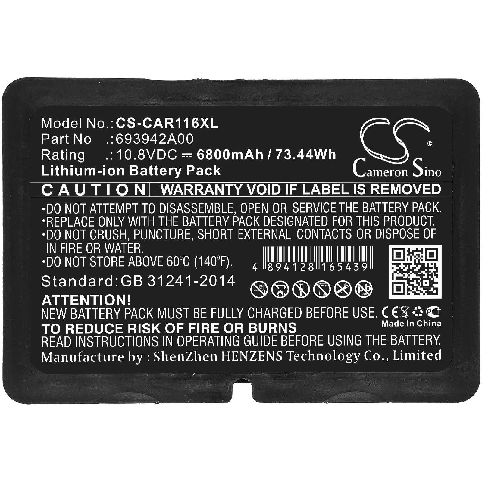 Batteri till Utrustning, undersökning, test för Chauvin Arnoux C.A 6116N, C.A 6117