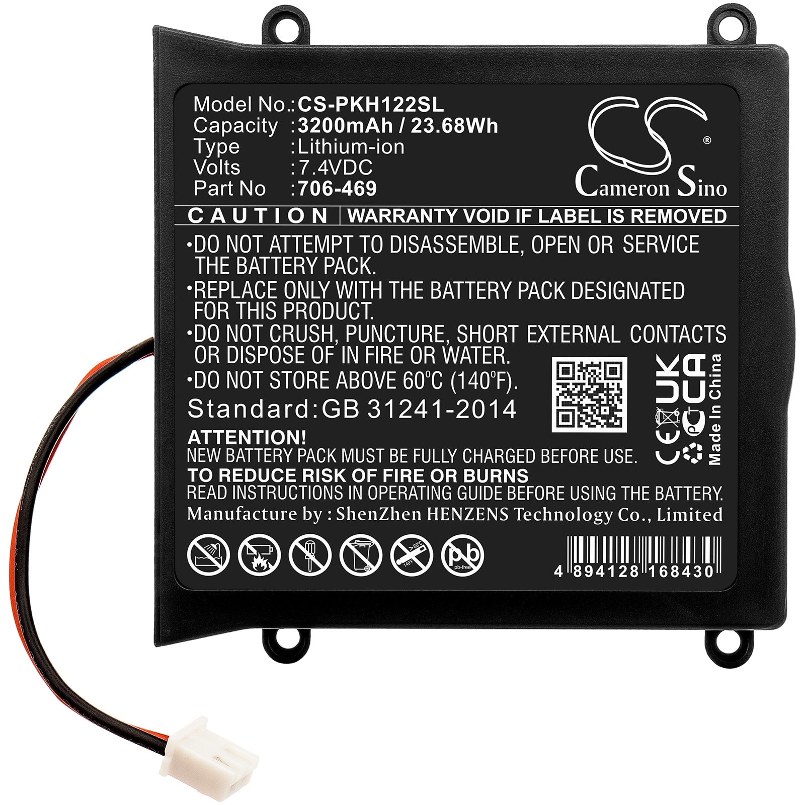 Batteri till Utrustning, undersökning, test för Peaktech P1195, P1205, P1220