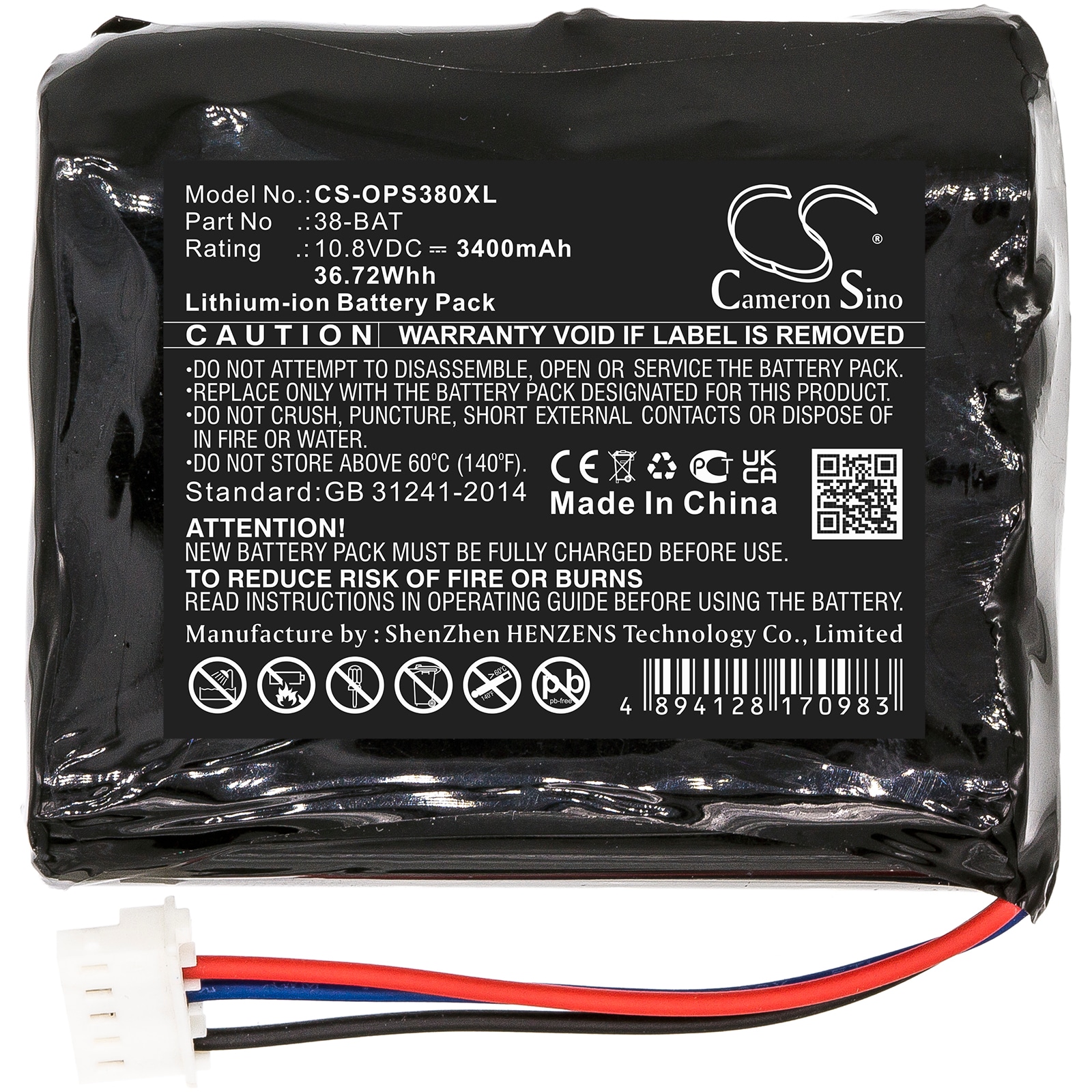 Batteri till Utrustning, undersökning, test för Olympus