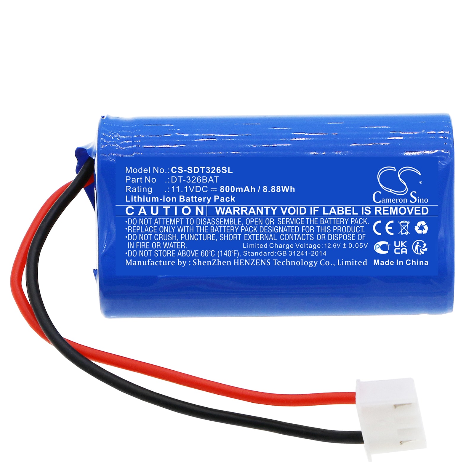 Batteri till Utrustning, undersökning, test för Shimpo DT-326B, DT-326B Strobe