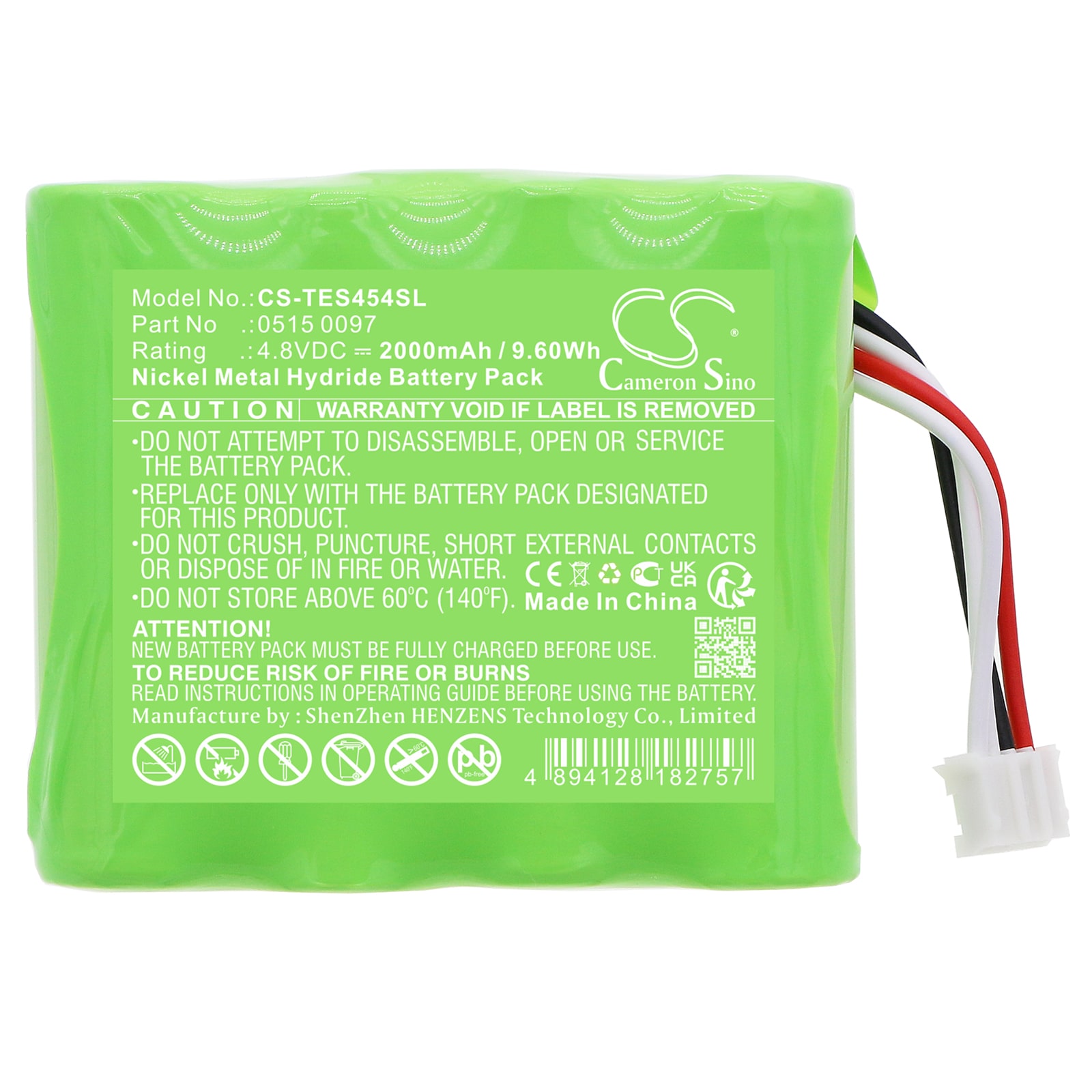Batteri till Utrustning, undersökning, test för Testo 350 Control, 454 Control