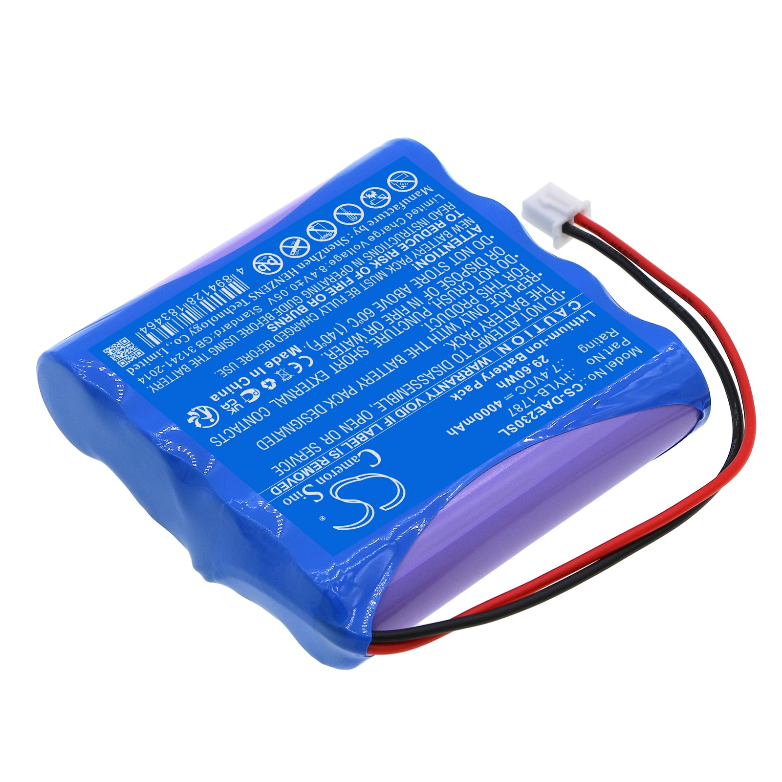 Batteri till Utrustning, undersökning, test för Deli AE2300, AE2300L, AE2300H