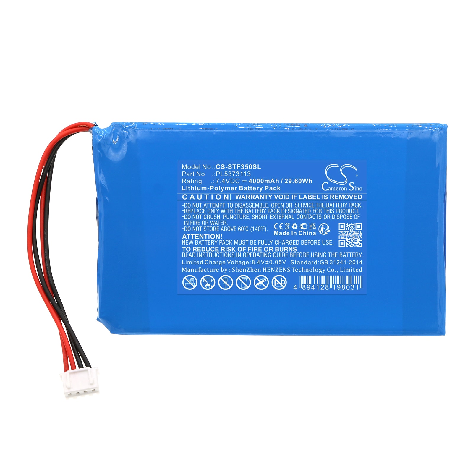 Batteri till Utrustning, undersökning, test för Securitytronix ST-F35, ST-F35TEST m.fl.
