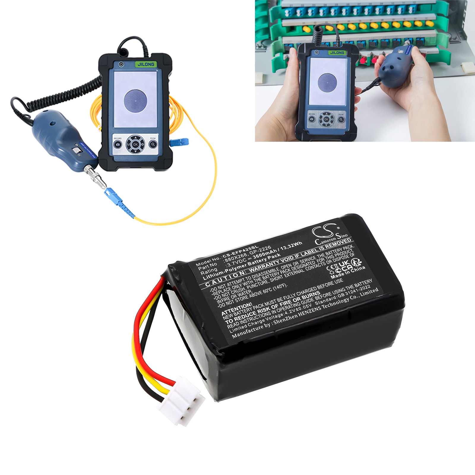 Batteri till Utrustning, undersökning, test för EXFO FIP-425B, FIP-435B