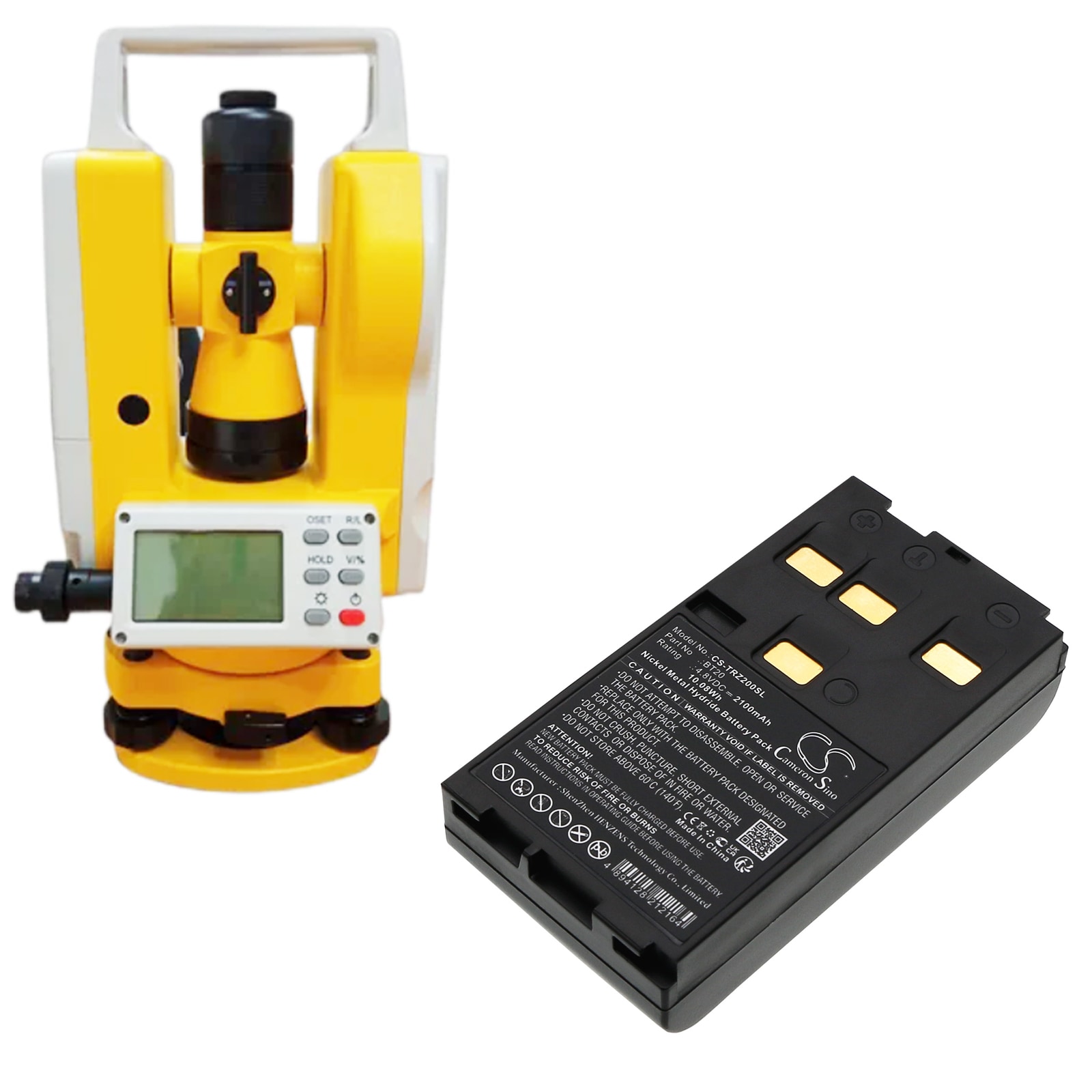 Batteri till Utrustning, undersökning, test för Hi-Target DT02, DT02 Total Station m.fl.