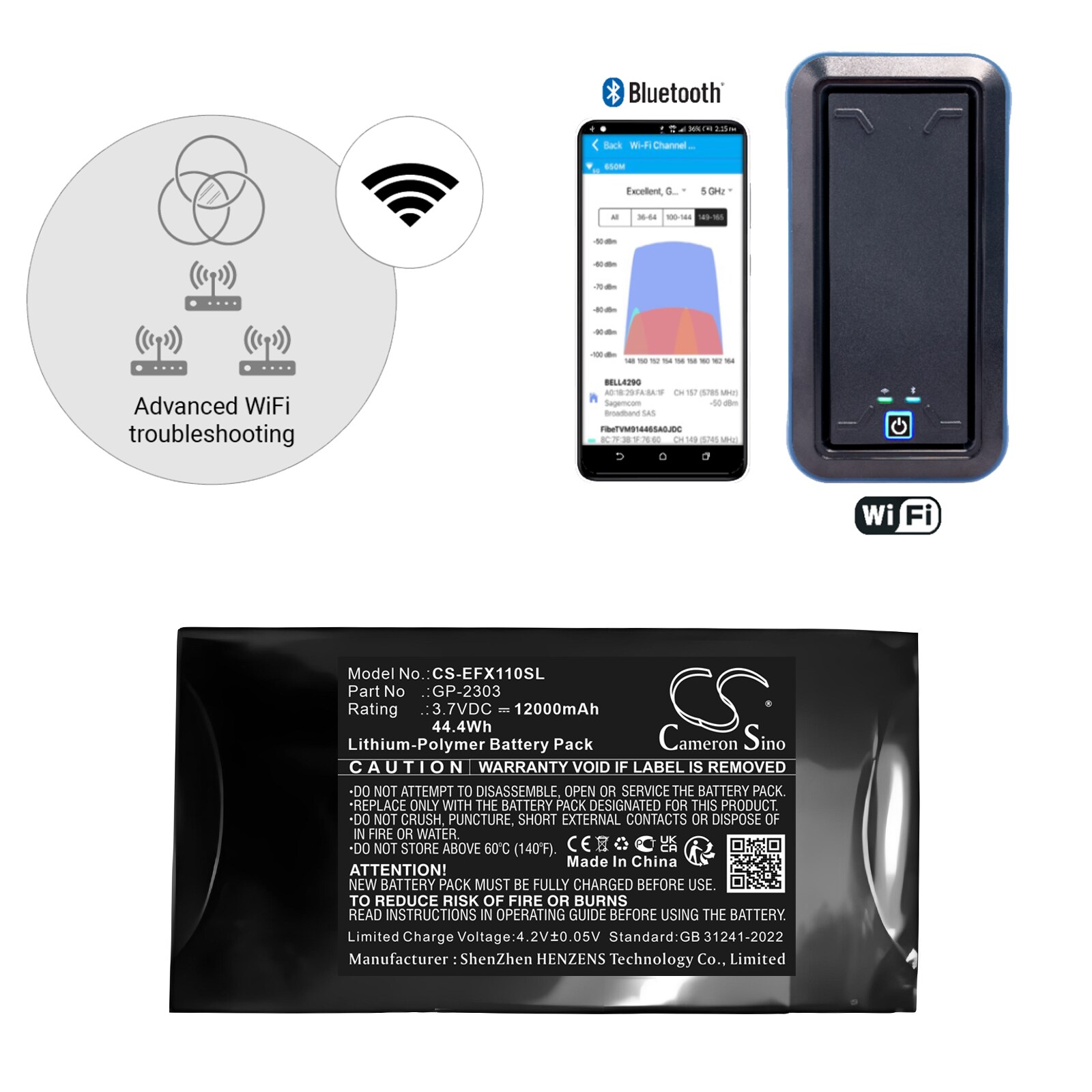 Batteri till Utrustning, undersökning, test för EXFO EX10 10G Ethernet Tester