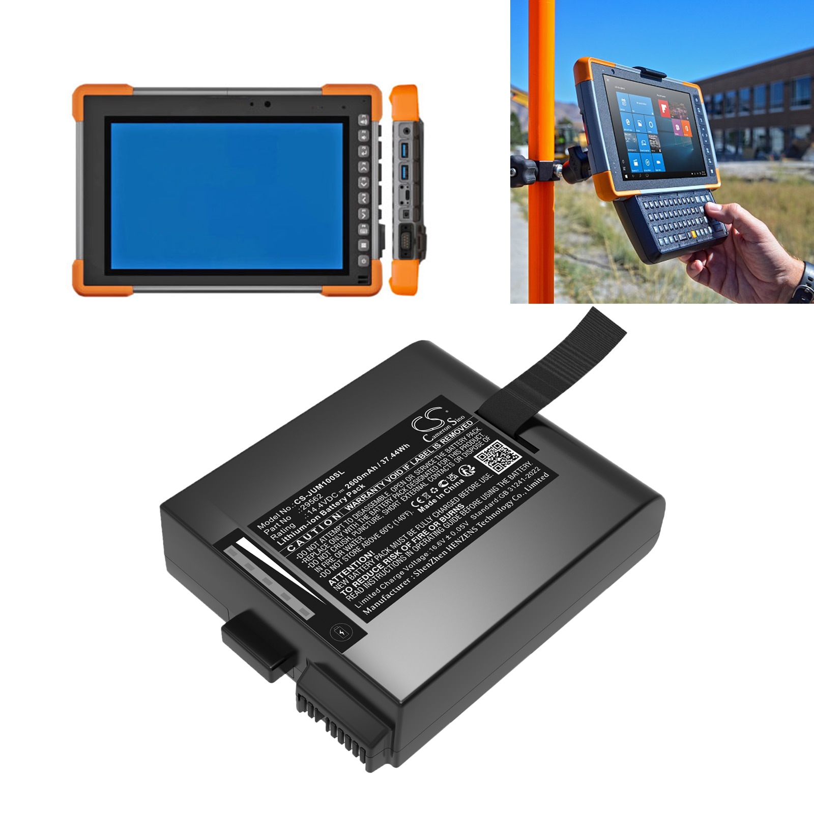 Batteri till Utrustning, undersökning, test för Juniper Mesa Pro, Mesa Pro 10"