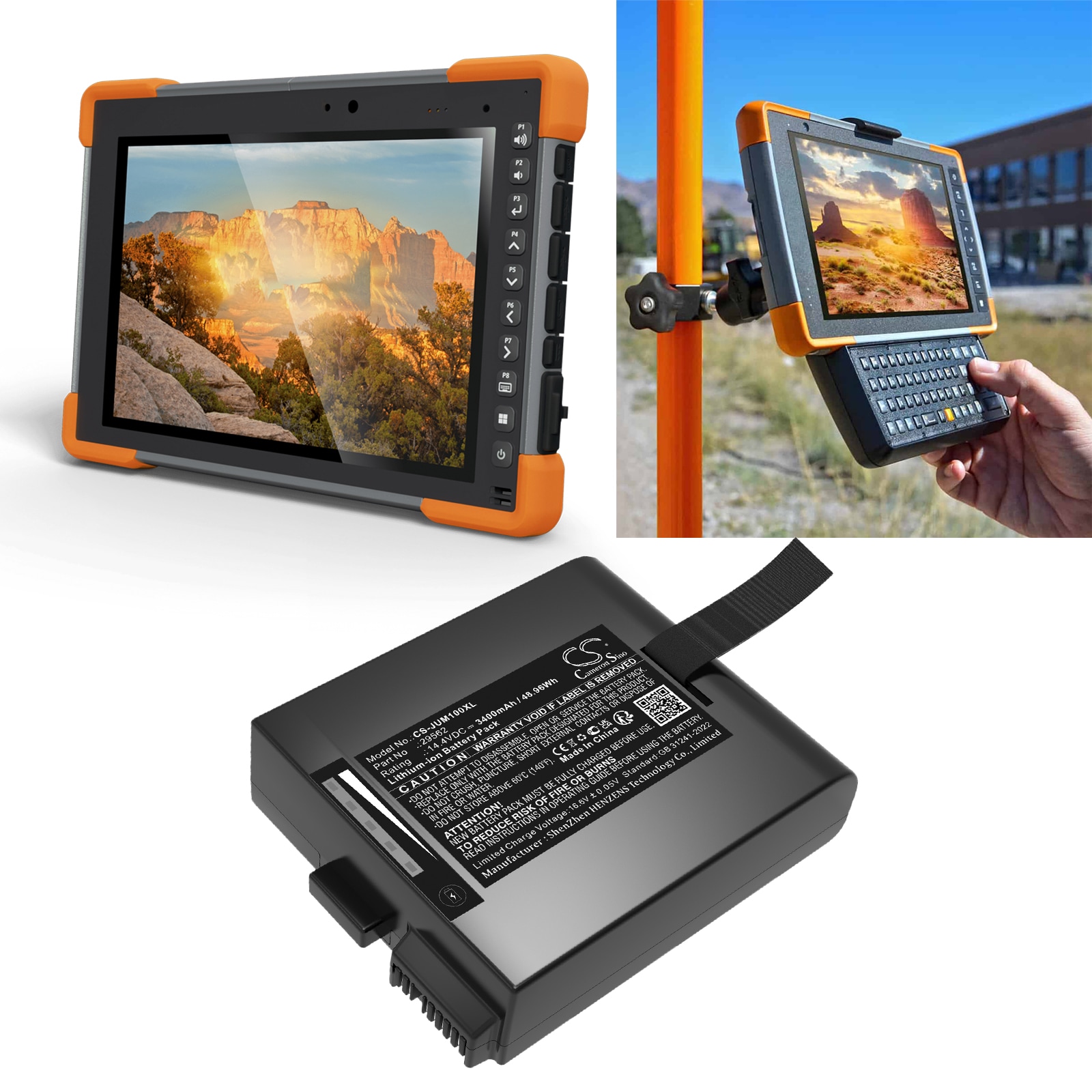 Batteri till Utrustning, undersökning, test för Juniper Mesa Pro, Mesa Pro 10"
