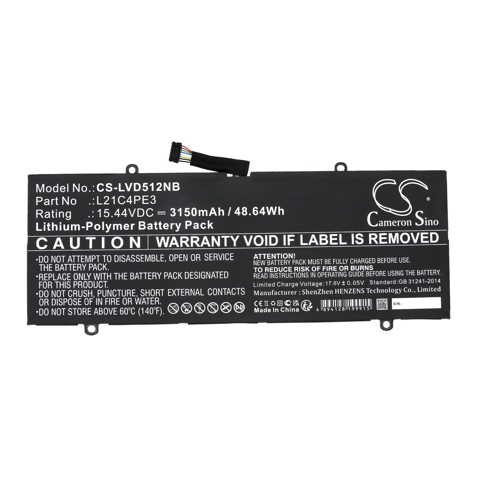 Batteri till Notebook, Bärbar dator för Lenovo IdeaPad Duet 5 12IRU8 83B3001HPH m.fl.
