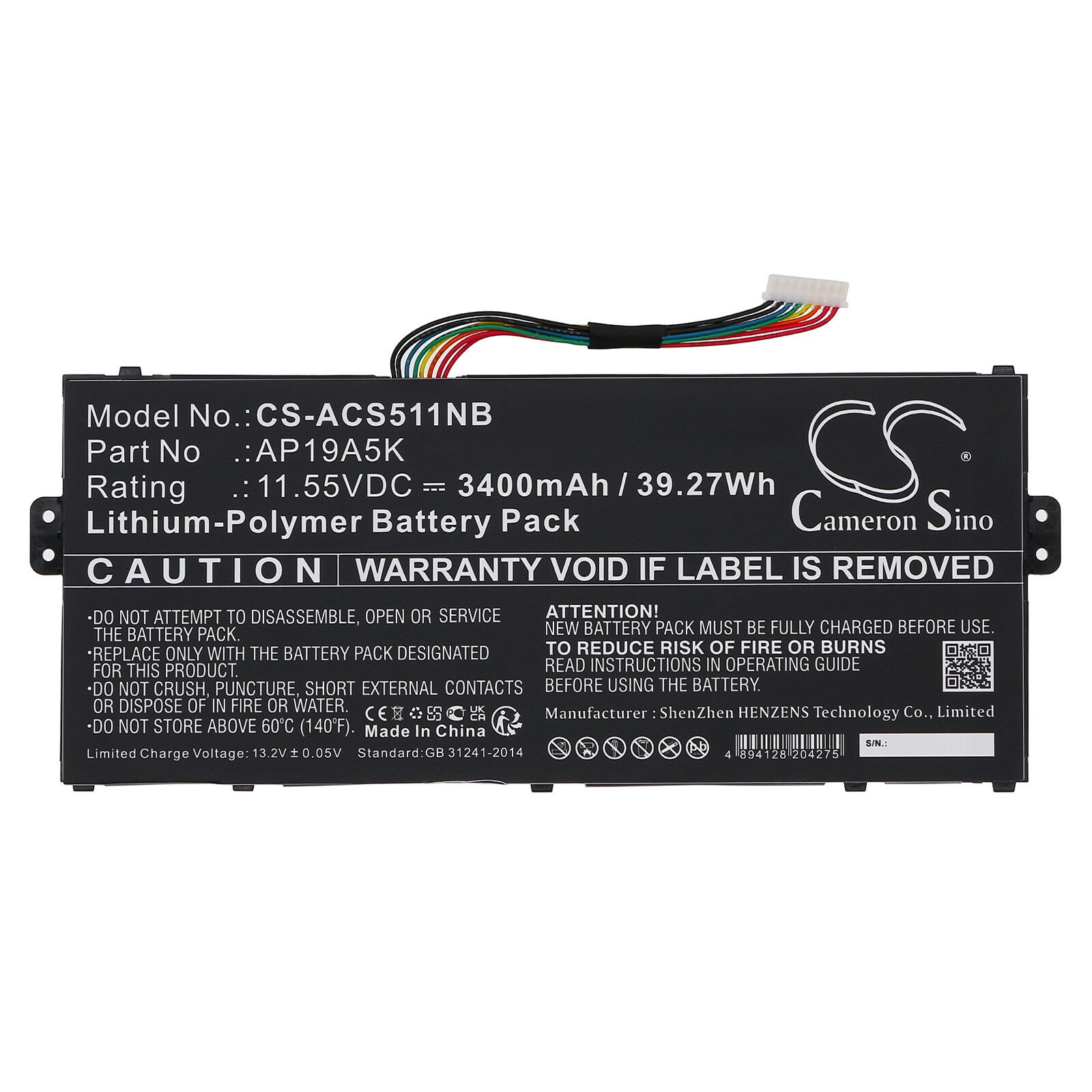 Batteri till Notebook, Bärbar dator för Acer Chromebook Spin 511 R752T-C3M5 m.fl.