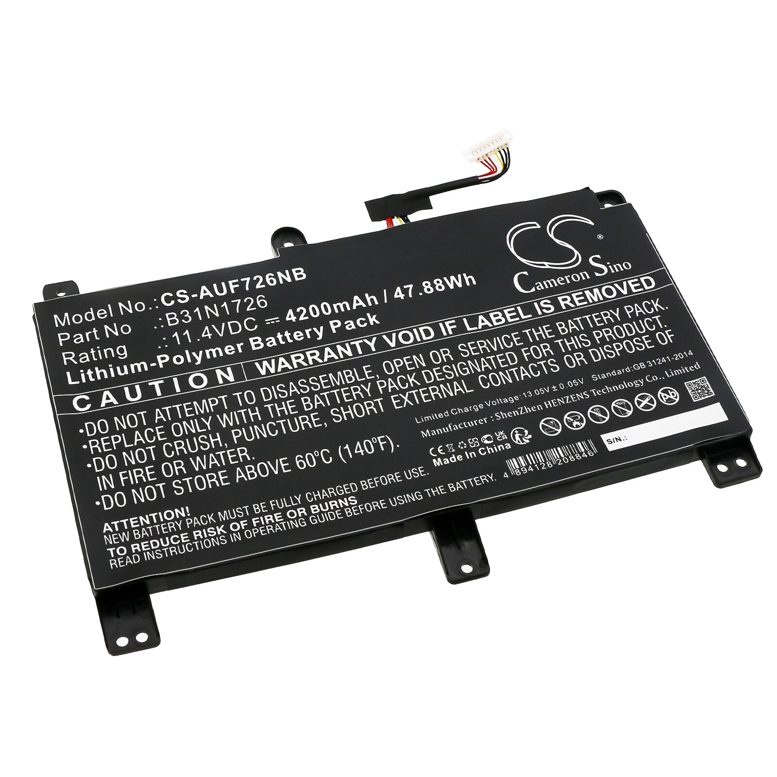 Batteri till Notebook, Bärbar dator för Asus TUF Gaming A17 FA706II-H7004T m.fl.