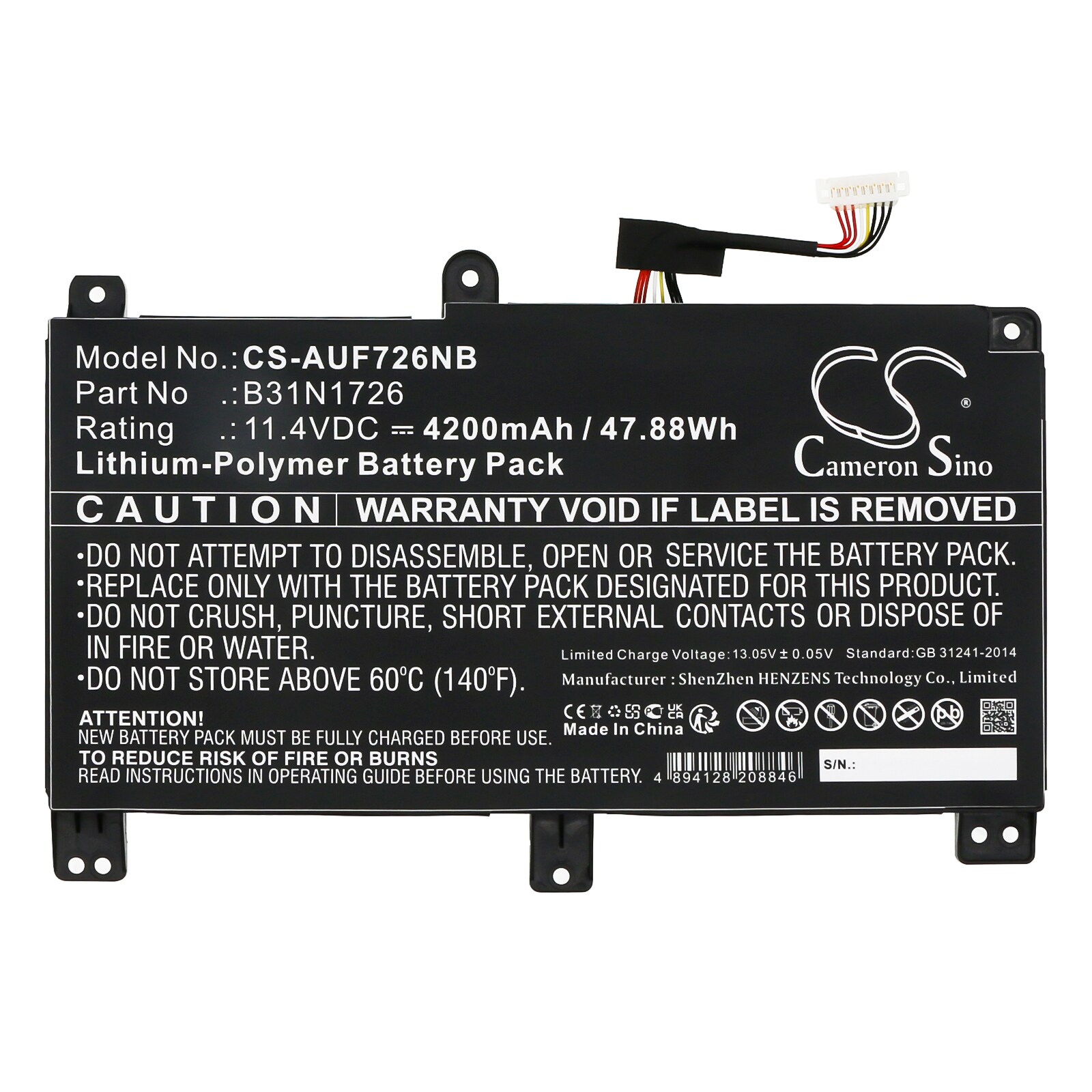Batteri till Notebook, Bärbar dator för Asus TUF Gaming A17 FA706II-H7004T m.fl.