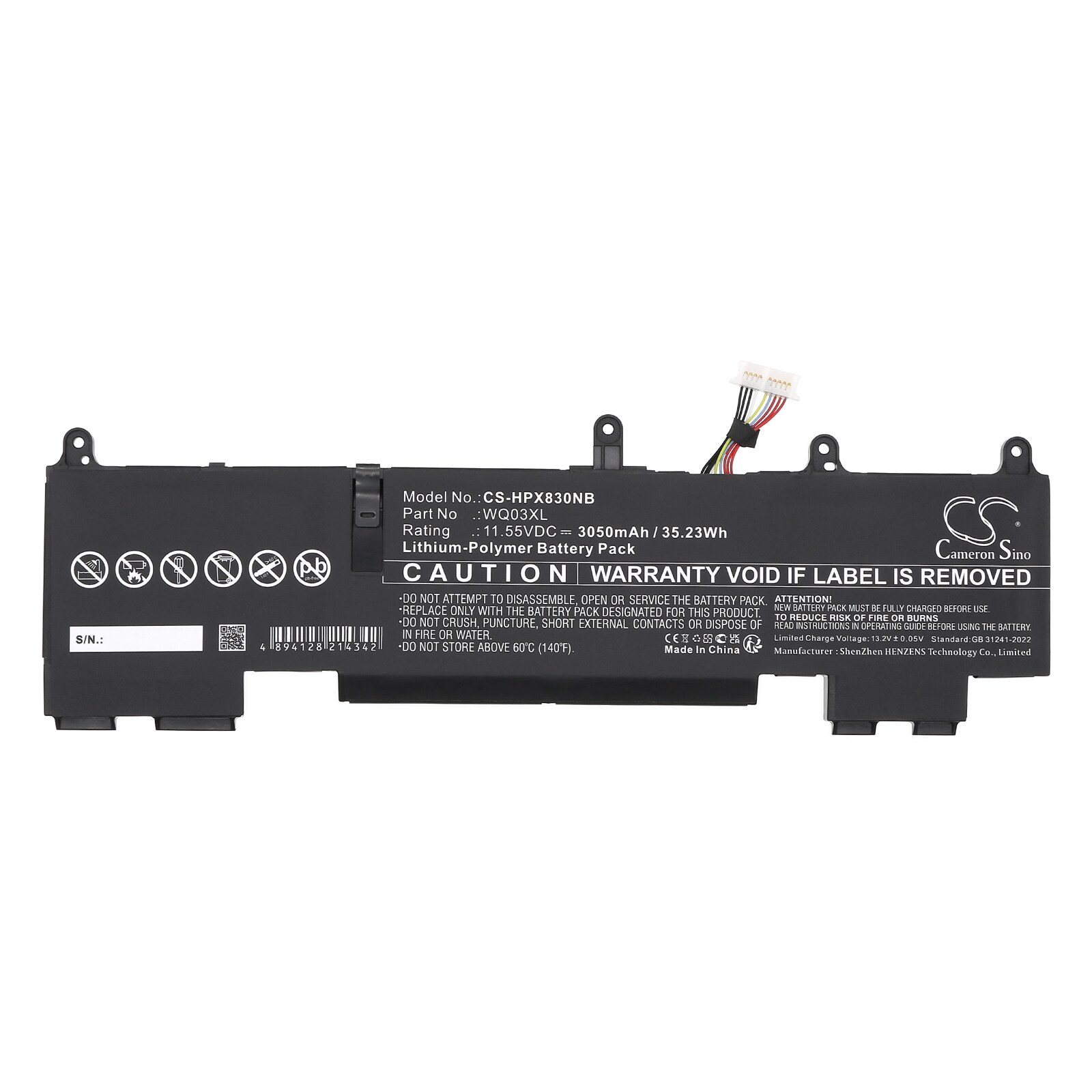 Batteri till Notebook, Bärbar dator för HP Elite X360 1040 14 G10, Elite X360 830 G10