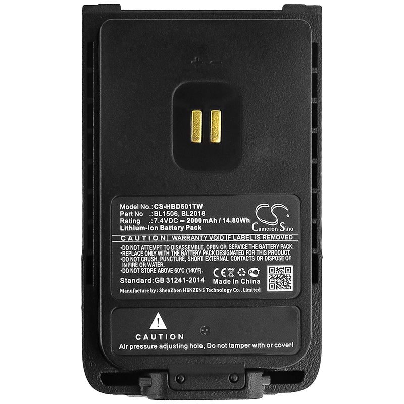 Batteri till Tvåvägsradio för Hytera BD500, BD505, BD555