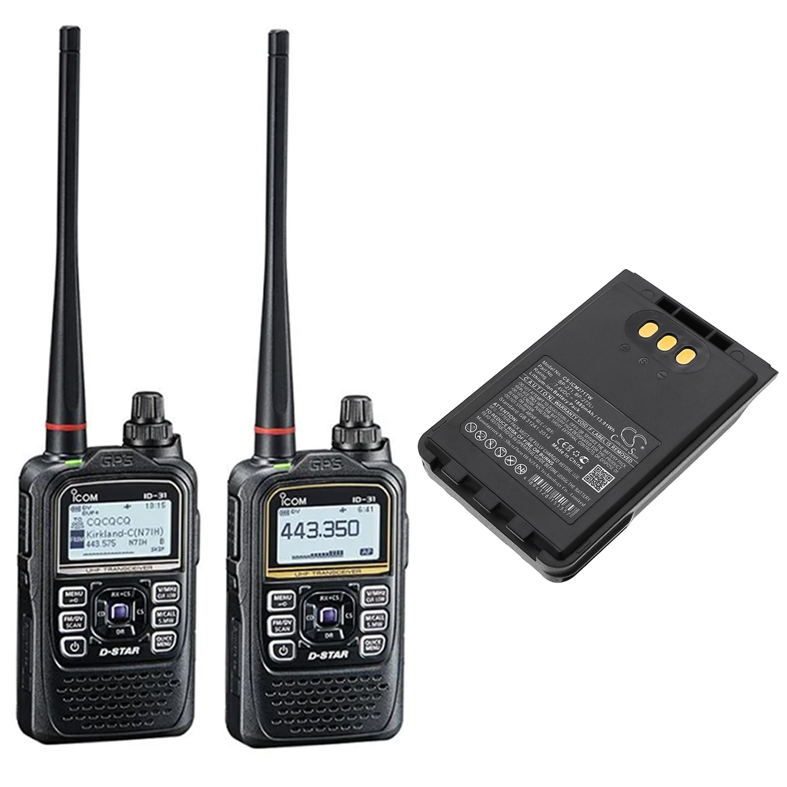Batteri till Tvåvägsradio för Icom IC-31A, IC-31E, IC-51A m.fl.