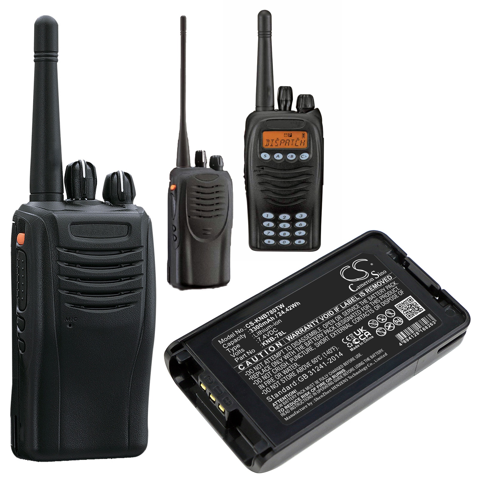 Batteri till Tvåvägsradio för Kenwood TK-2140, TK-3140, TK-2148 m.fl.