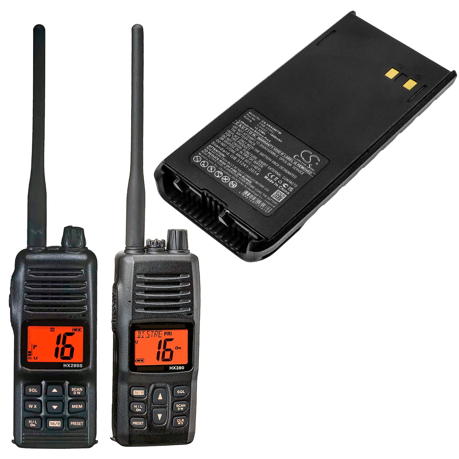 Batteri till Tvåvägsradio för Vertex HX280S, HX280, HX280E m.fl.