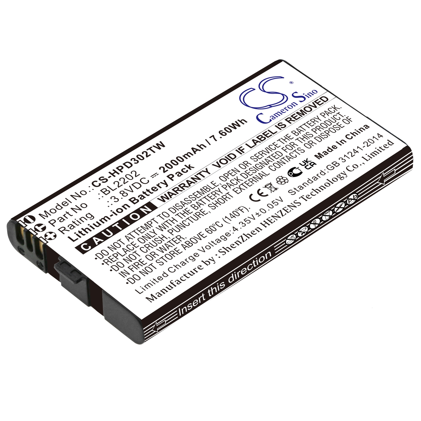 Batteri till Tvåvägsradio för Hytera BD300, BD302, BD302i m.fl.