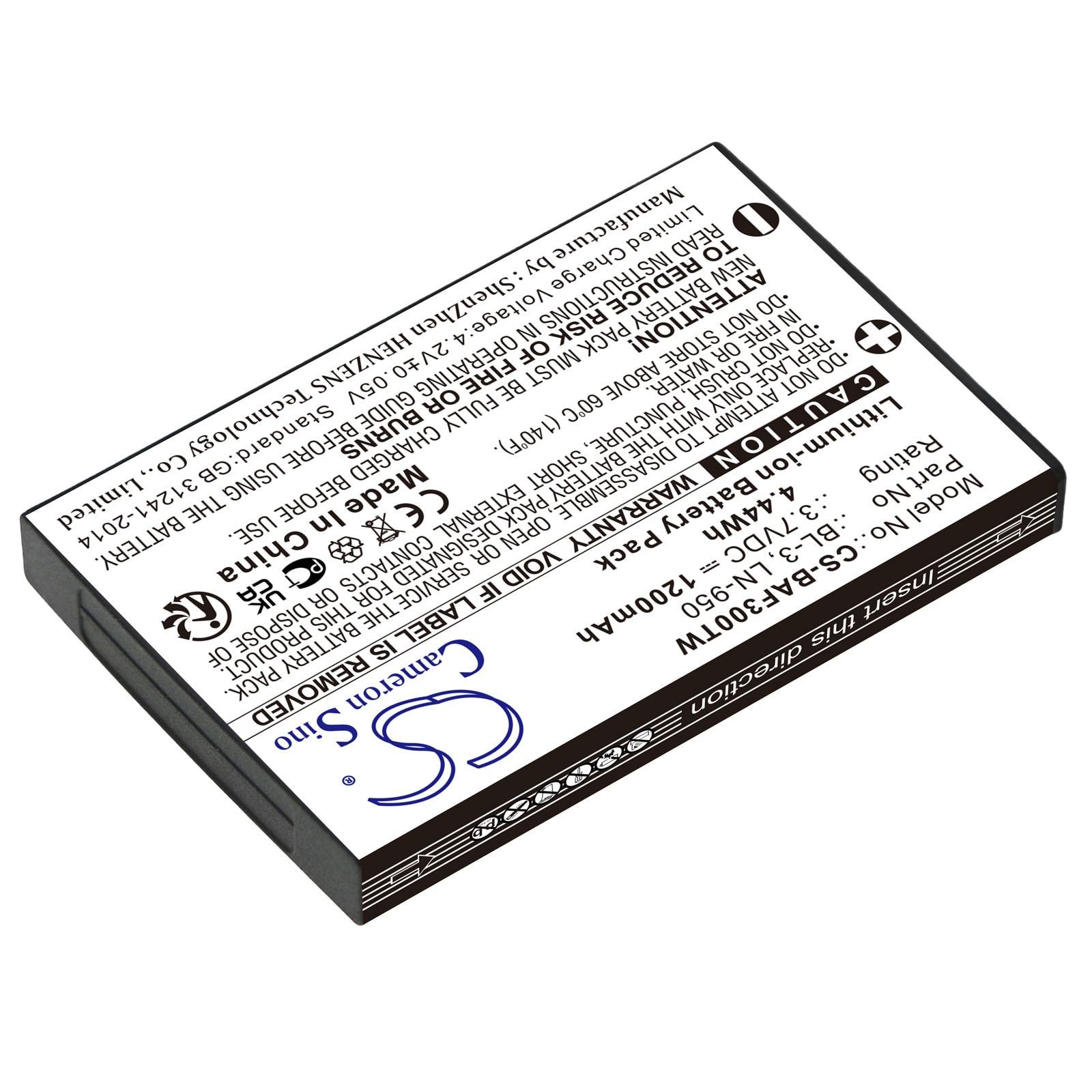 Batteri till Tvåvägsradio för Baofeng UV3R, UV-3R, BF-T6 m.fl.