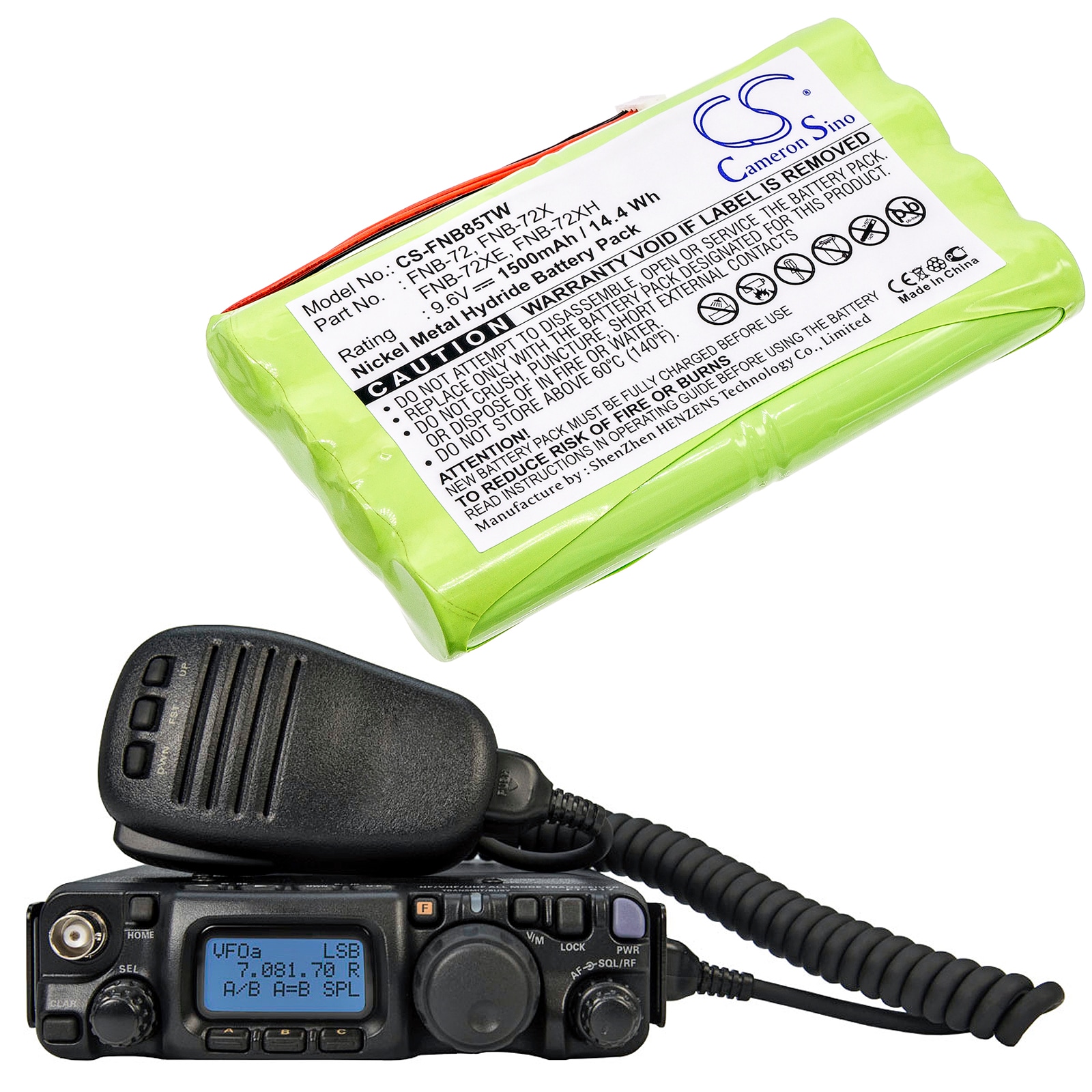 Batteri till Tvåvägsradio för Vertex FT-817, FT-817ND