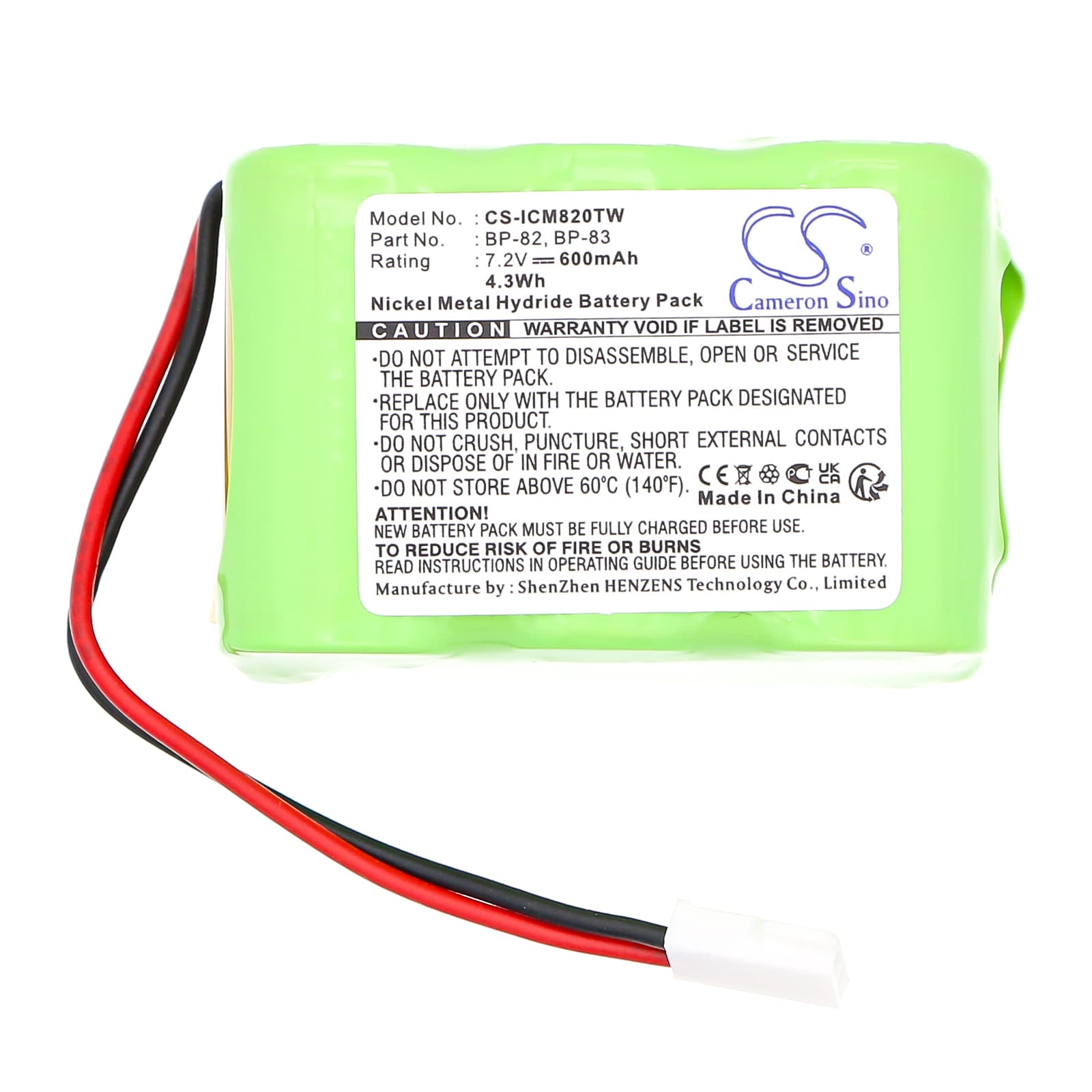 Batteri till Tvåvägsradio för ICOM IC-24AT, IC-24ET, IC-25RA m.fl.