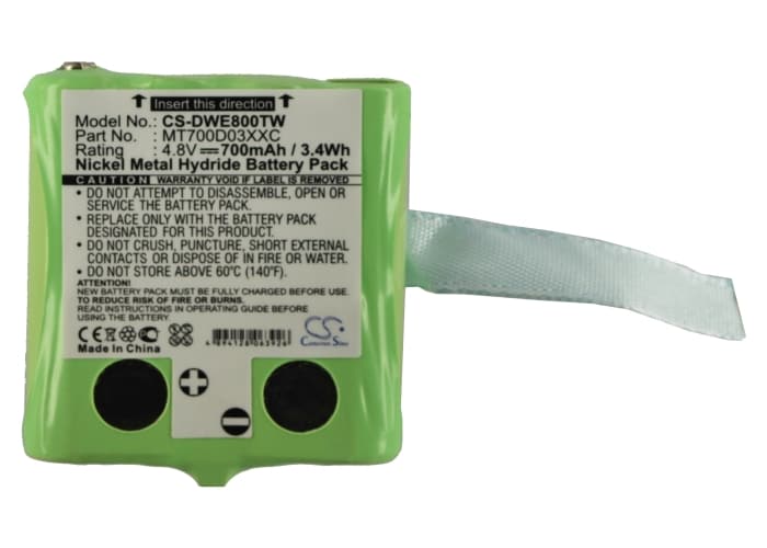 Batteri till Tvåvägsradio för DeTeWe Outdoor 8000, Outdoor PMR 8000, PMR8000