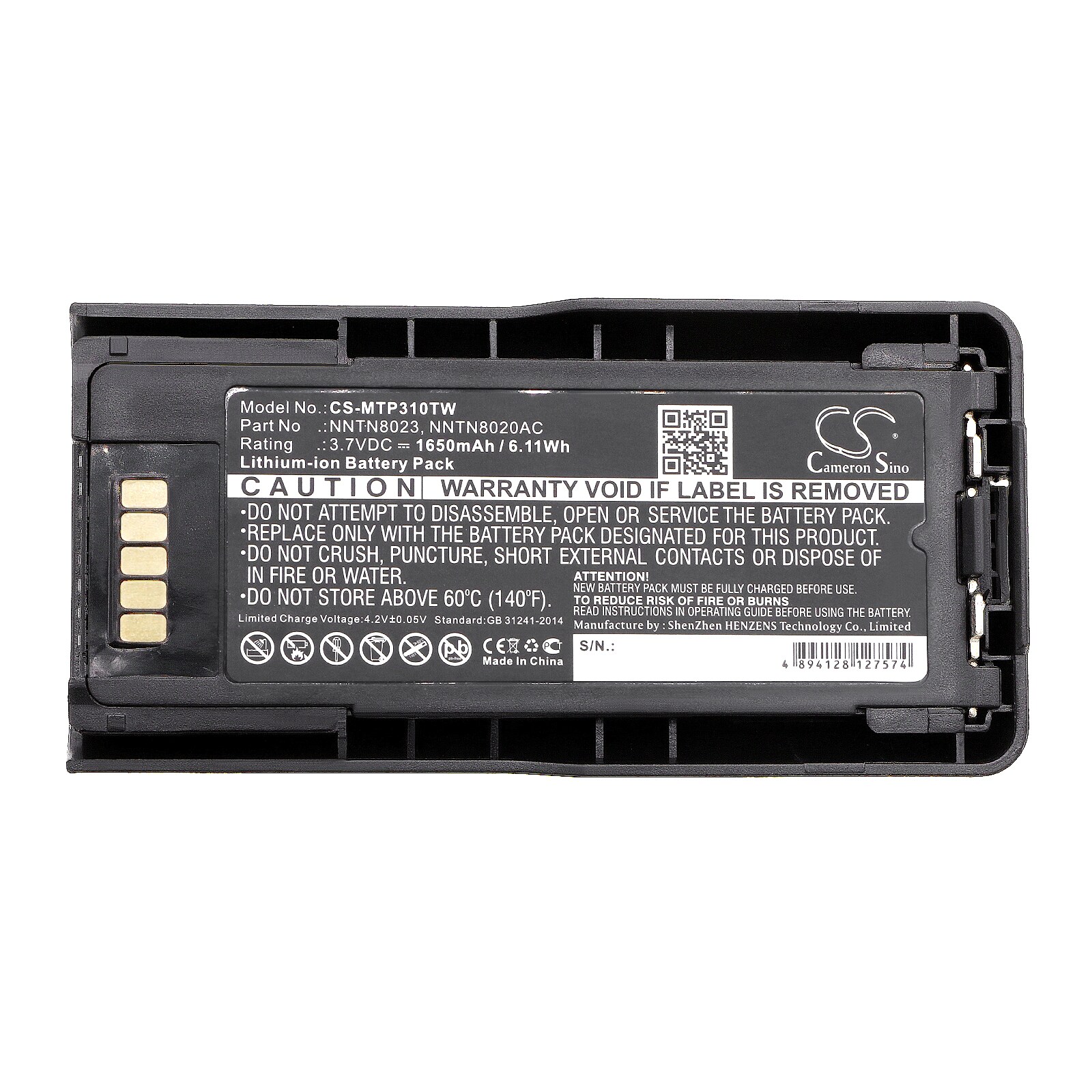 Batteri till Tvåvägsradio för Motorola MTP3100, MTP3200, MTP3250 m.fl.