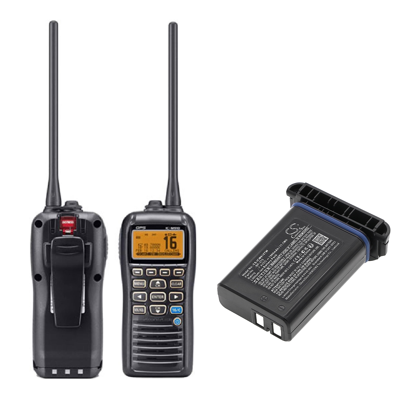 Batteri till Tvåvägsradio för Icom IC-M91D, IC-M92D