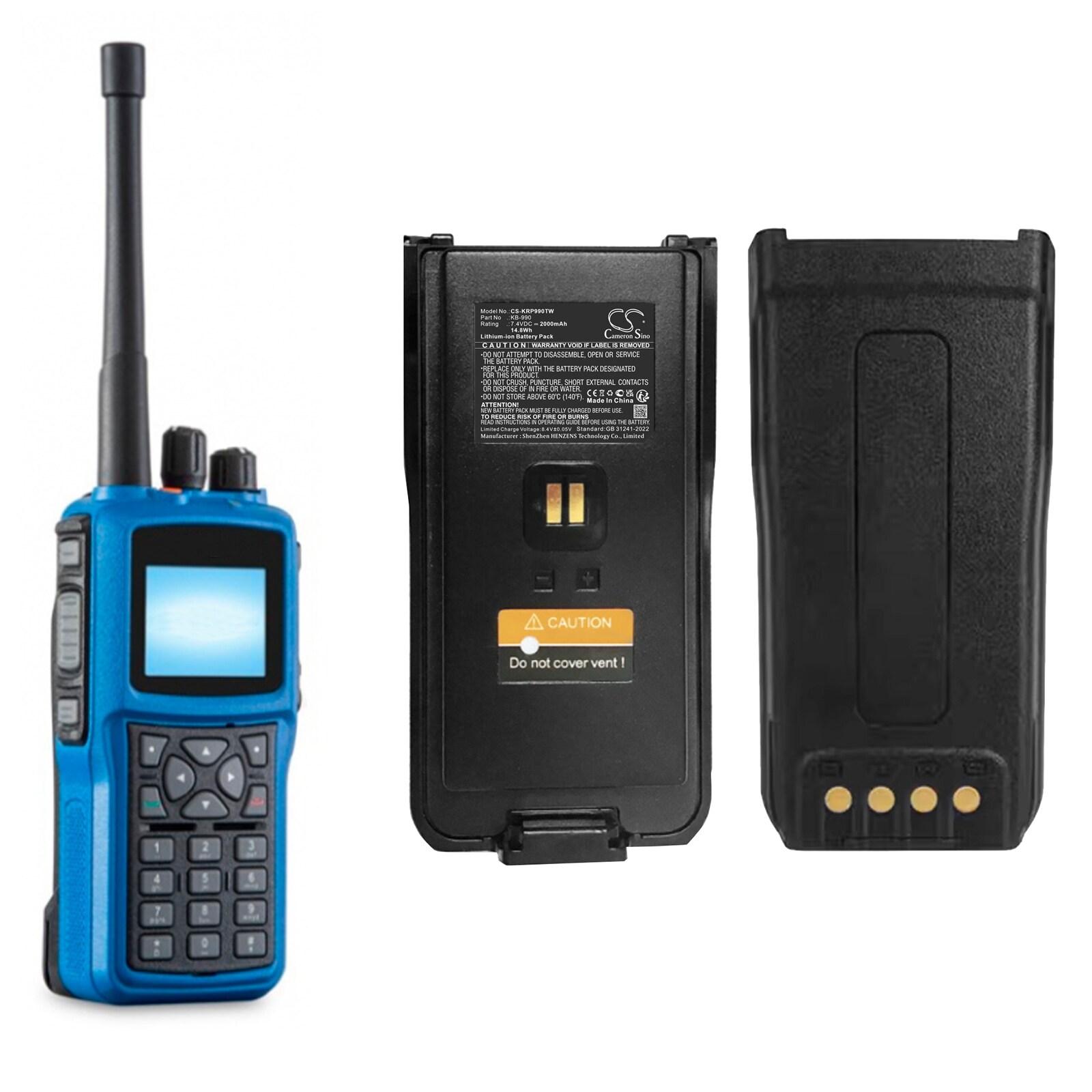 Batteri till Tvåvägsradio för Kirisun DP980, DP985, DP990 m.fl.