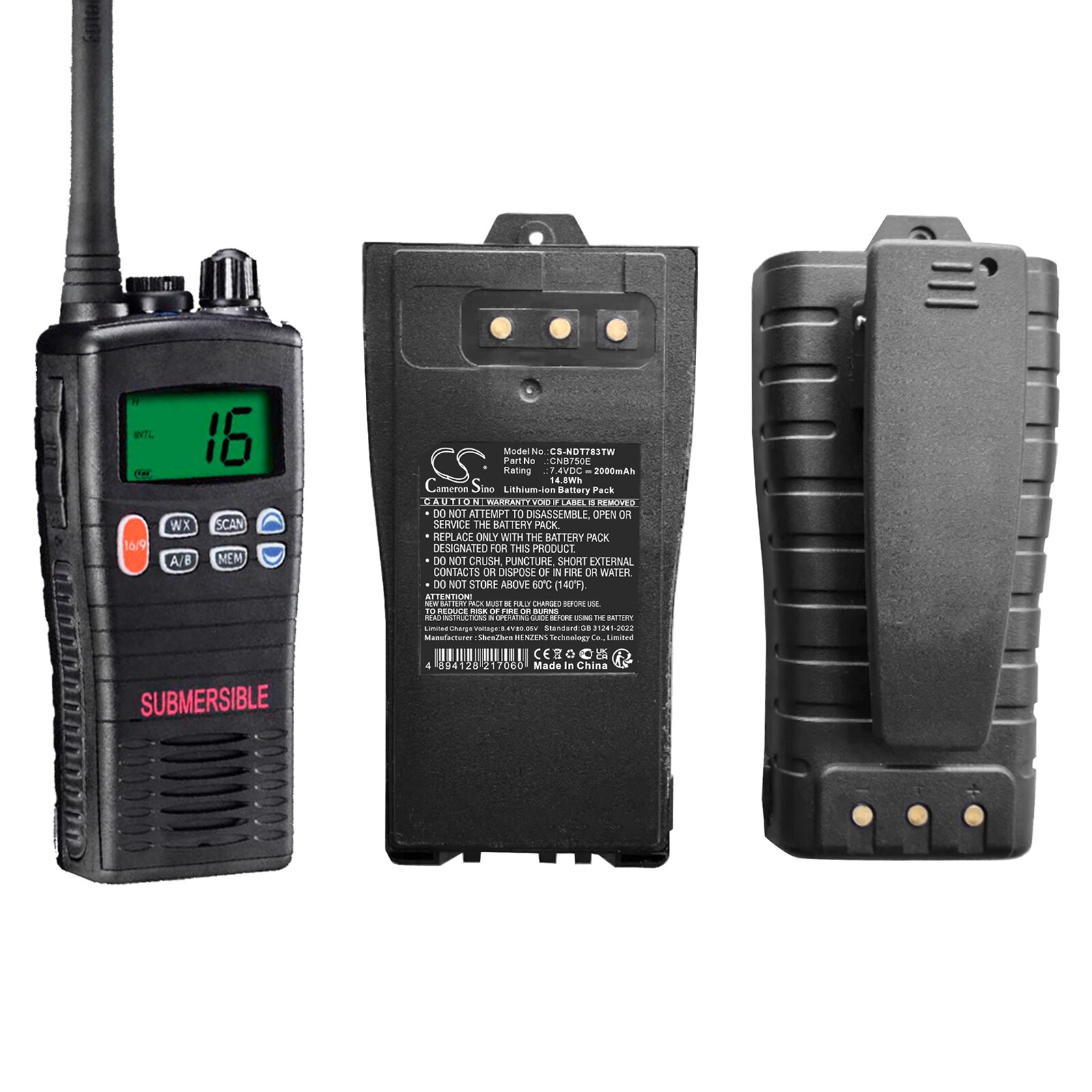 Batteri till Tvåvägsradio för Entel HT640, HT642, HT644 m.fl.