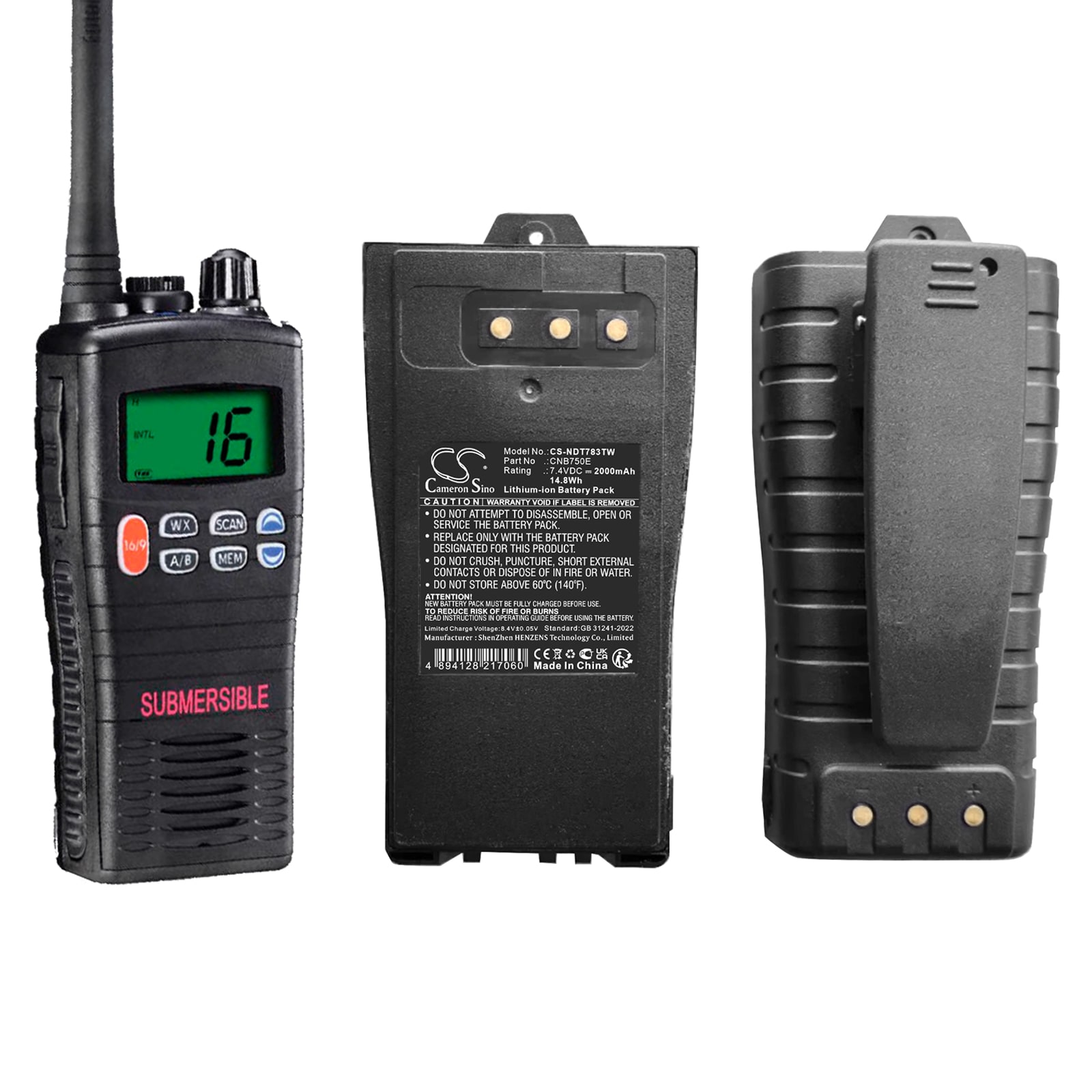Batteri till Tvåvägsradio för Entel HT640, HT642, HT644 m.fl.