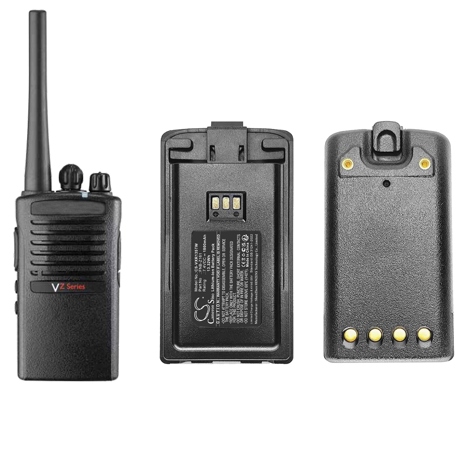 Batteri till Tvåvägsradio för Vertex Standard VZ-D131, VZ-D135
