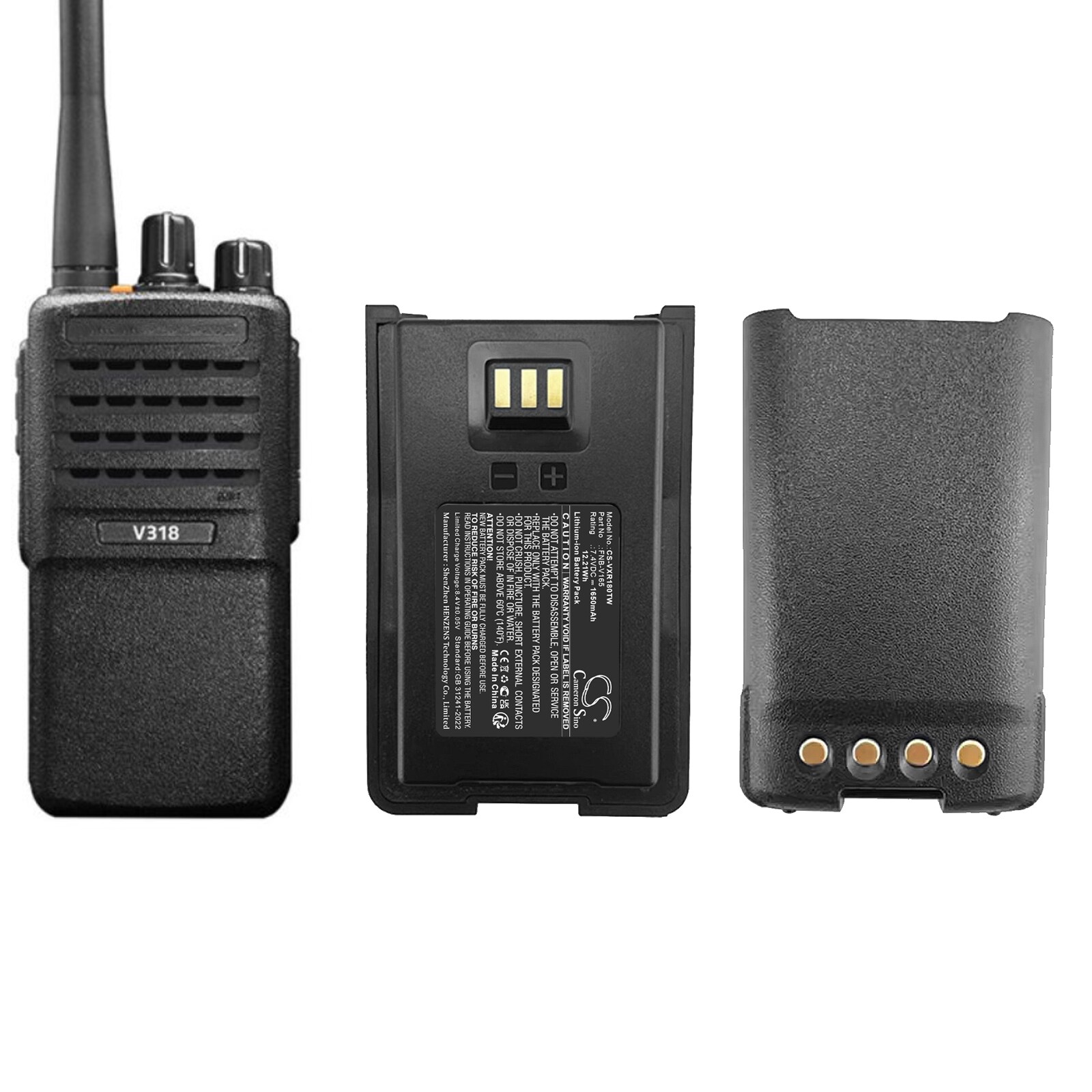 Batteri till Tvåvägsradio för Vertex Standard V318, VZ-10, VZ-12 m.fl.